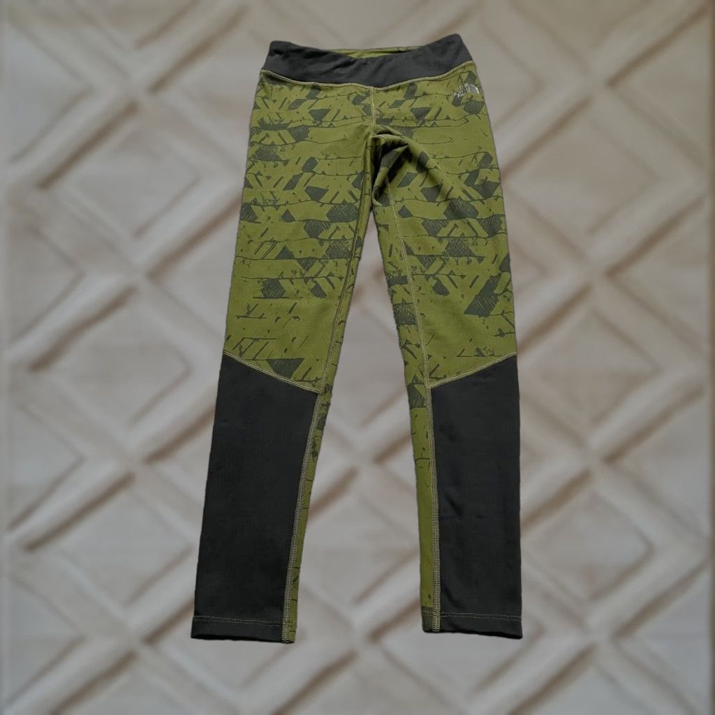 The North Face VINTAGE The North Face Flash Dry Compression Leggings Women Small Green Black Active Gym Size 28" / US 6 / IT 42 - 1 Thumbnail