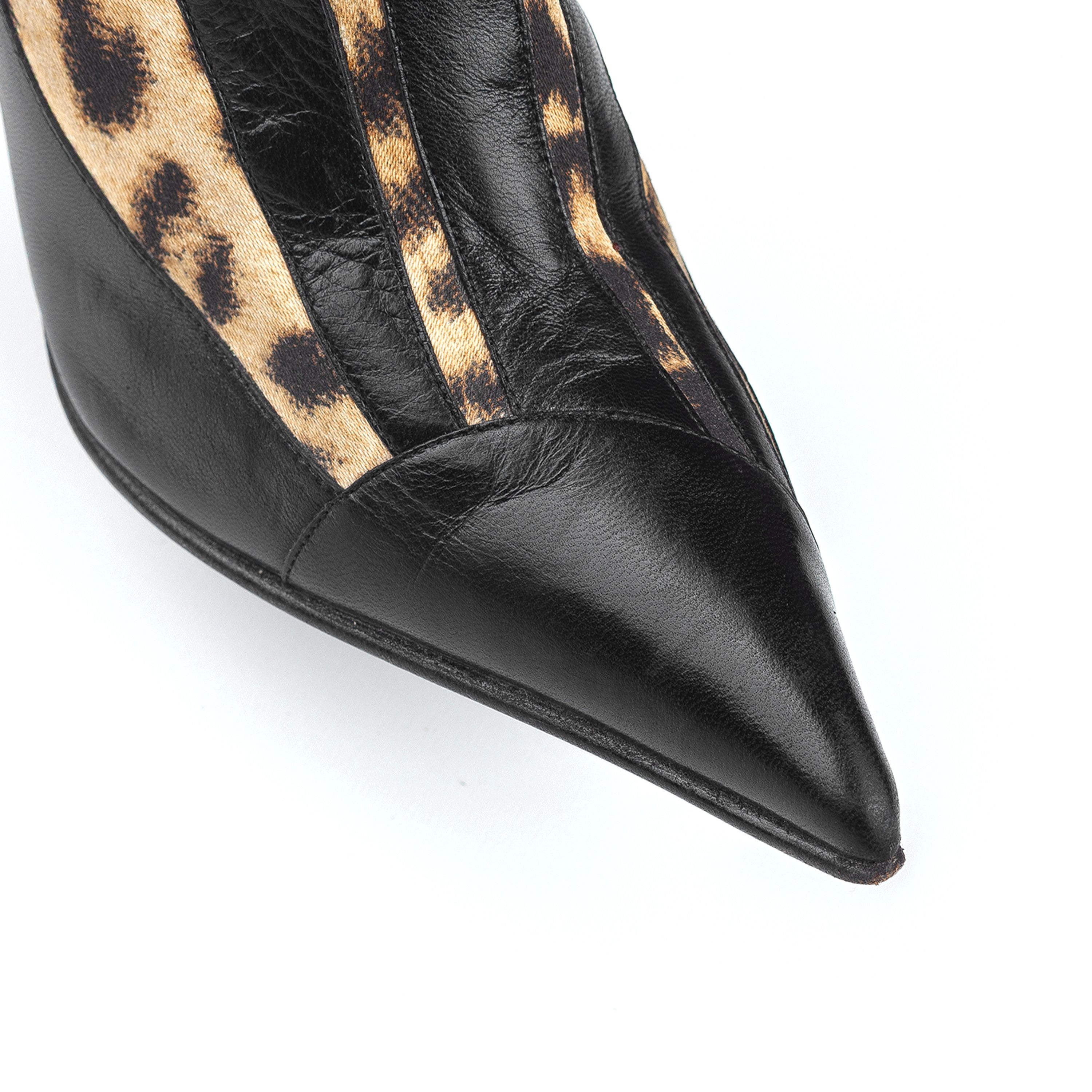 Roberto Cavalli Cheetah/Black High Knee Boots (38,5 EU)