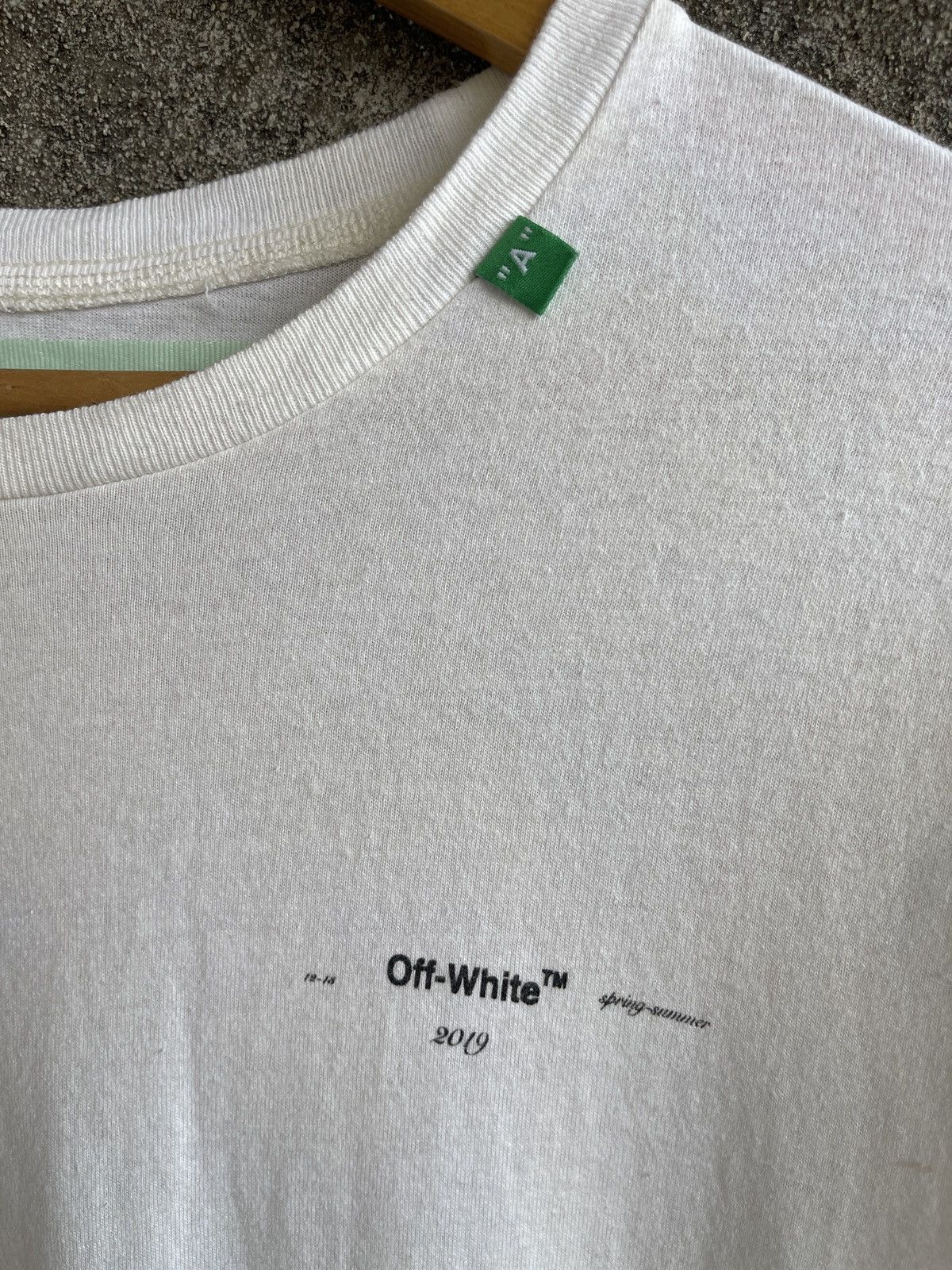 Off-White AW19🔥OFF WHITE✖️VIRGIL ABLOH🔥White Diag Stencil L/S Tshirt Size US M / EU 48-50 / 2 - 8 Thumbnail