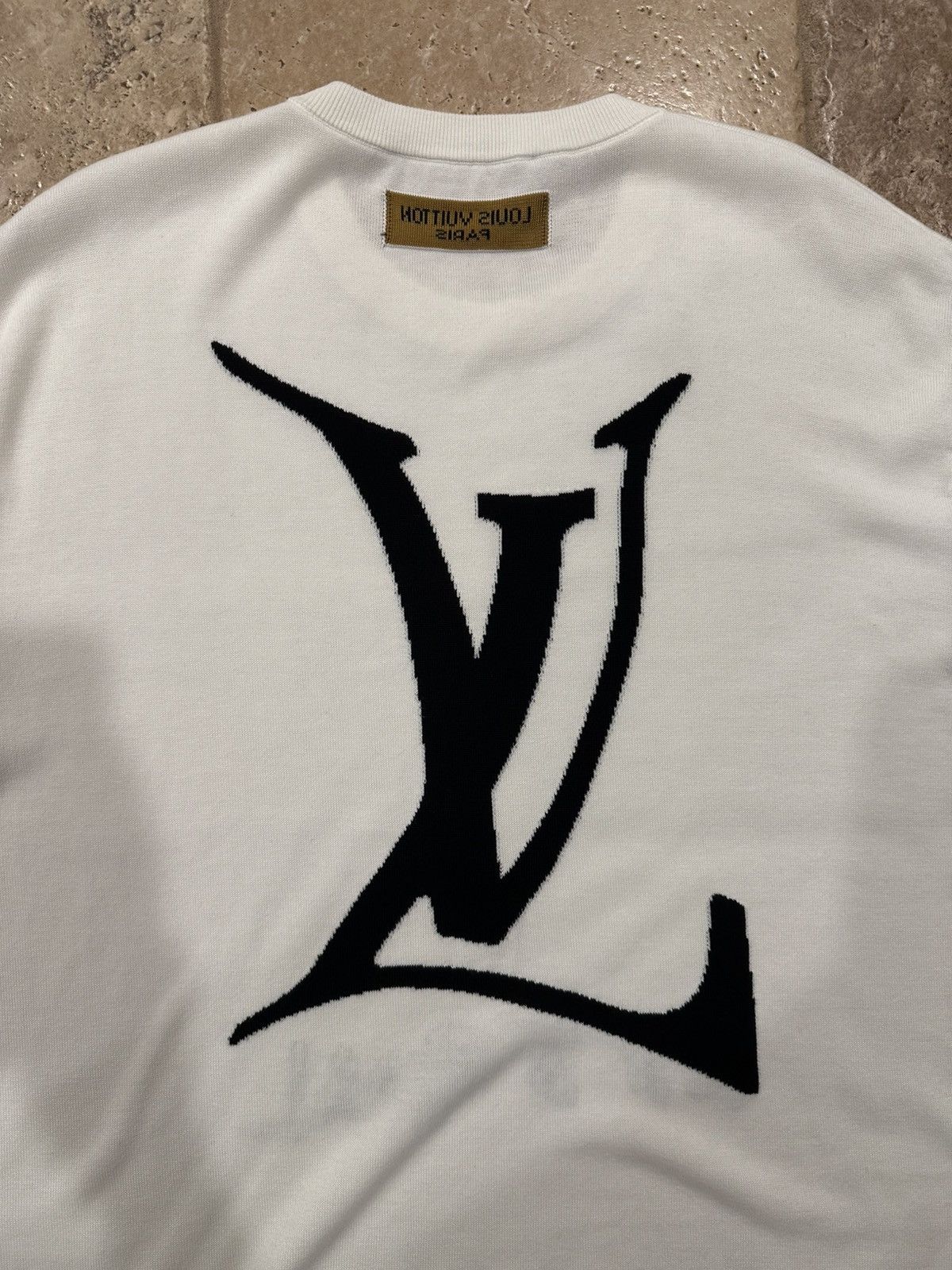 Louis Vuitton Louis Vuitton “End Goal” Intarsia White Sweater Knit T-Shirt Size US XL / EU 56 / 4 - 10 Thumbnail