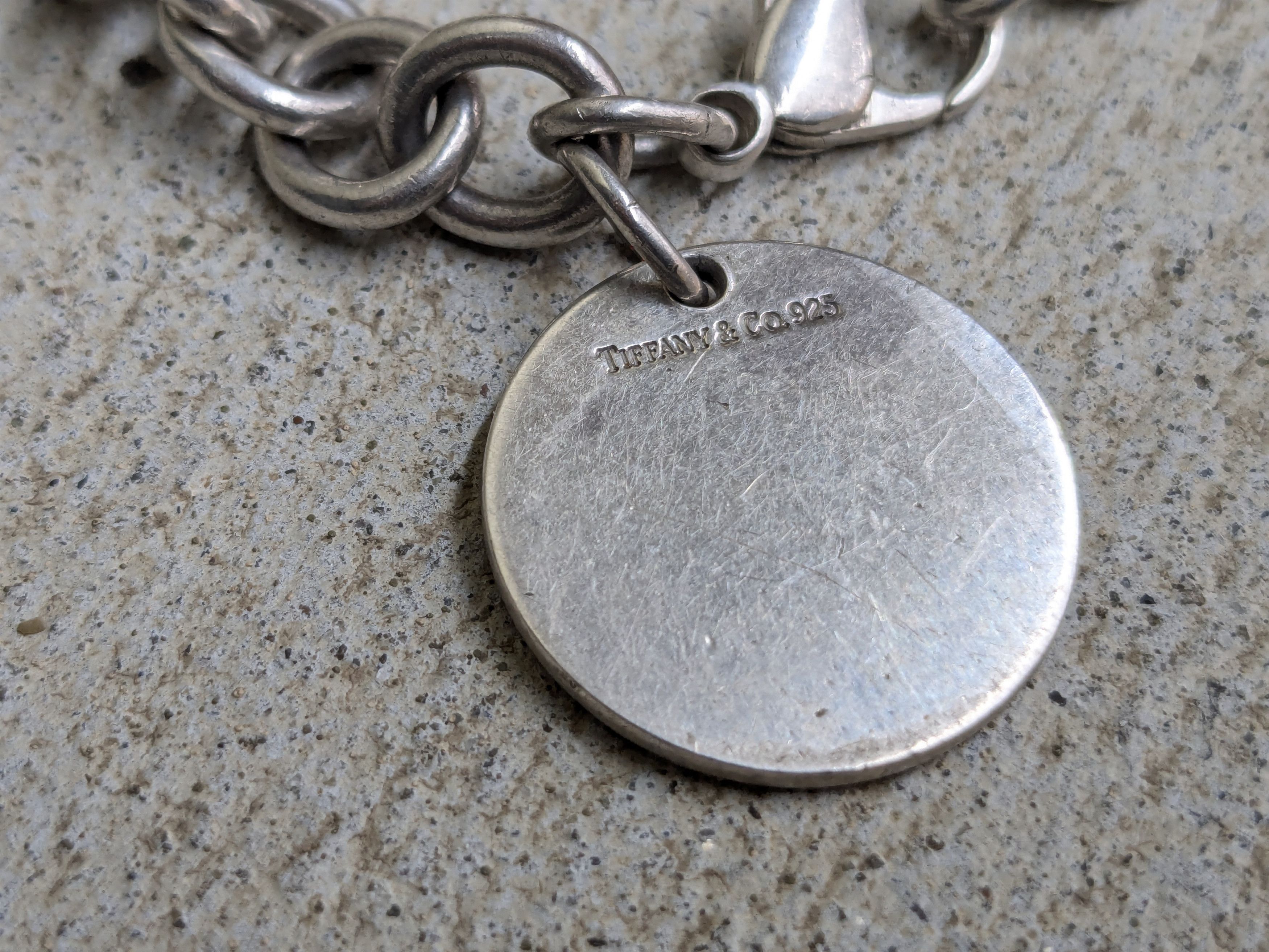 Tiffany & Co. Tiffany & Co Sterling Silver ID Bracelet Charm Rolo Round Size ONE SIZE - 5 Thumbnail