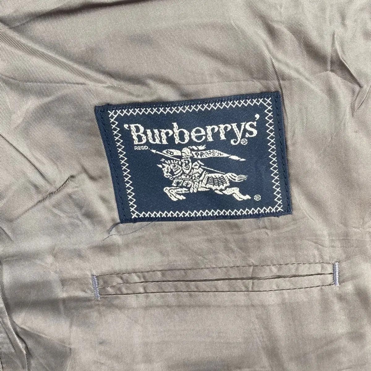 Burberry Vtg 90’ BURBERRY LONDON Double Breasted Blazer Lamb Wool Size 42R - 7 Thumbnail