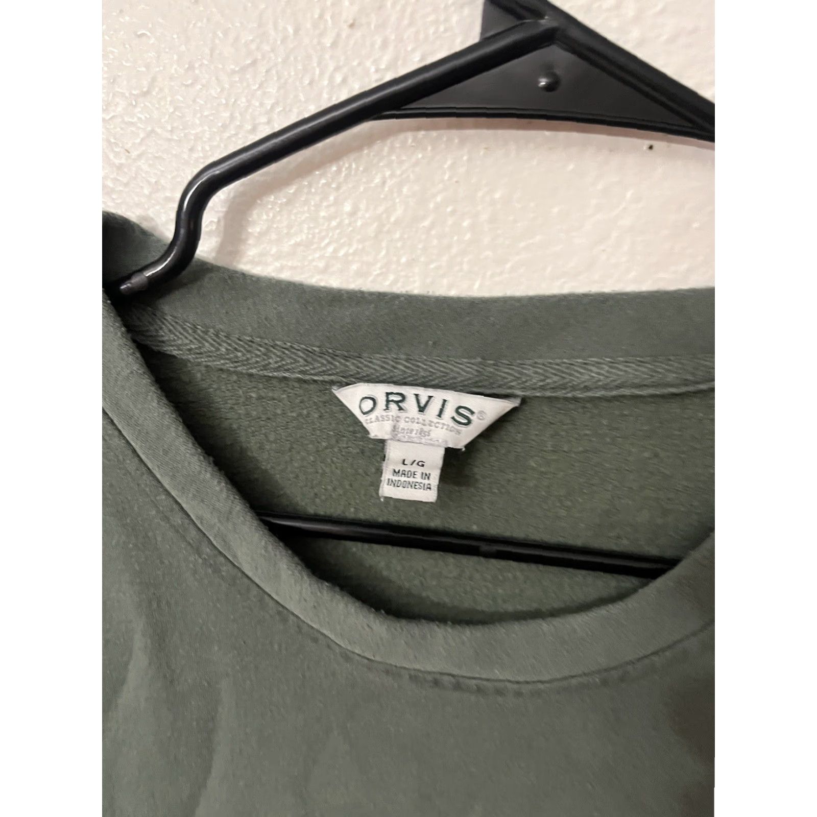 Orvis VINTAGE Orvis Shirt Men L Green Long Sleeve Crew Neck Pullover Classic Collection Size US L / EU 52-54 / 3 - 2 Thumbnail