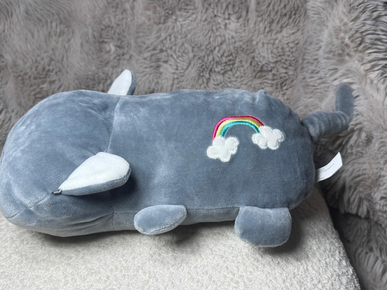 Unknown London Gray Cat Beanbag Plushie with Rainbow Embroidery Size ONE SIZE - 2 Thumbnail