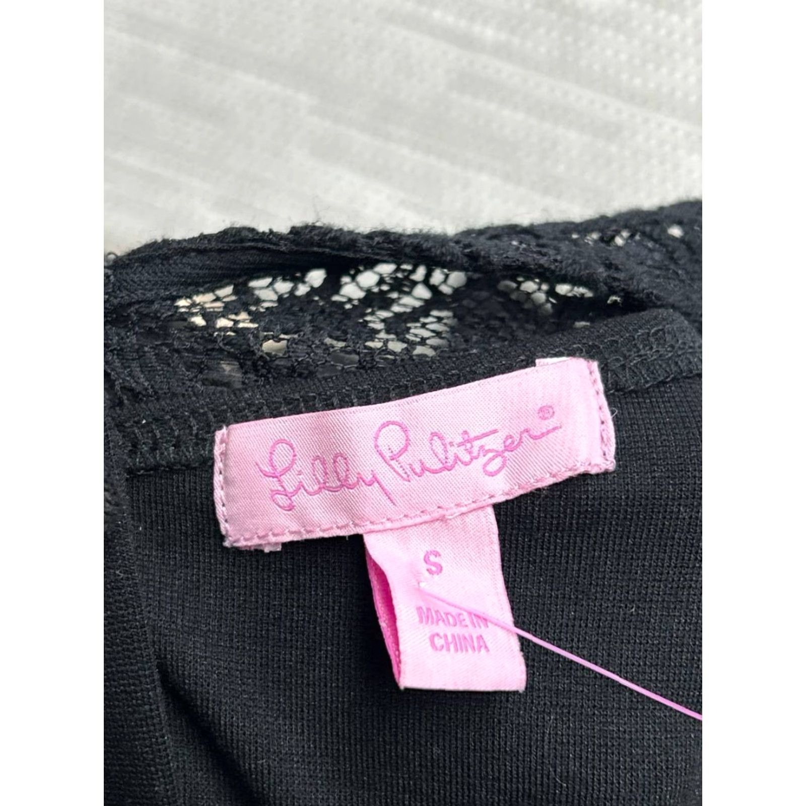 Lilly Pulitzer VINTAGE Lilly Pulitzer Remmy Fit & Flare Dress Womens Small Black Bodice Lace New Size S / US 4 / IT 40 - 4 Thumbnail