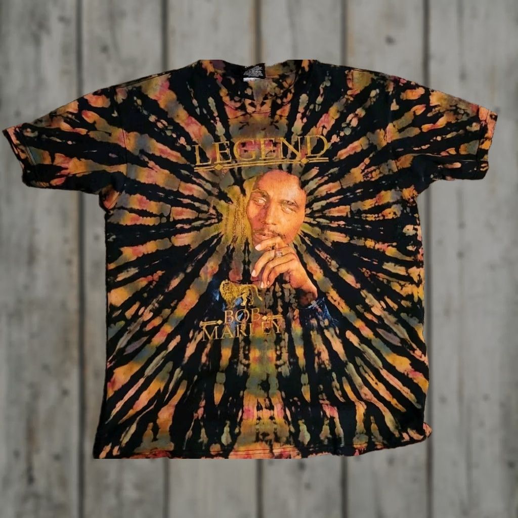 Vintage VINTAGE Bob Marley Lion Tie Dye shirt L reggae Jamaica 90s Band Music Zion Rootswear Mens Size US L / EU 52-54 / 3 - 1 Thumbnail