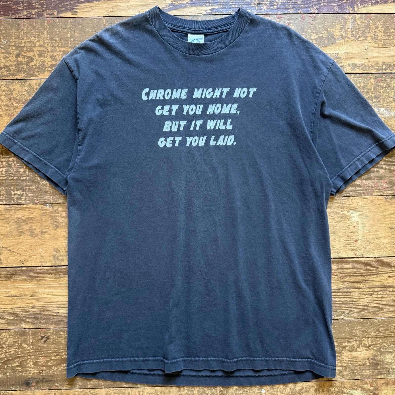 Harley Davidson Vintage 90s Humor Quote Biker Chrome Harley T Shirt XL Size US XL / EU 56 / 4 - 1 Thumbnail