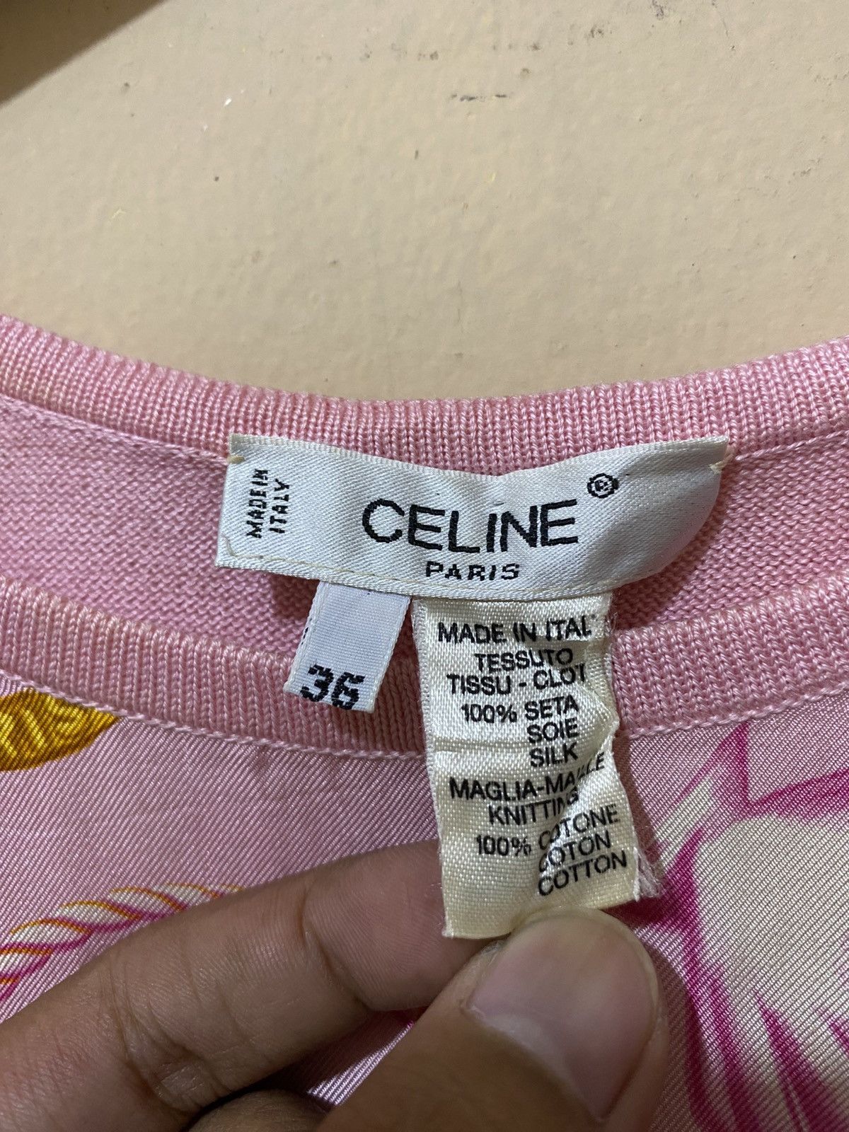 Celine 90s Celine Archive Boroque Tshirt Size XS / US 0-2 / IT 36-38 - 6 Thumbnail