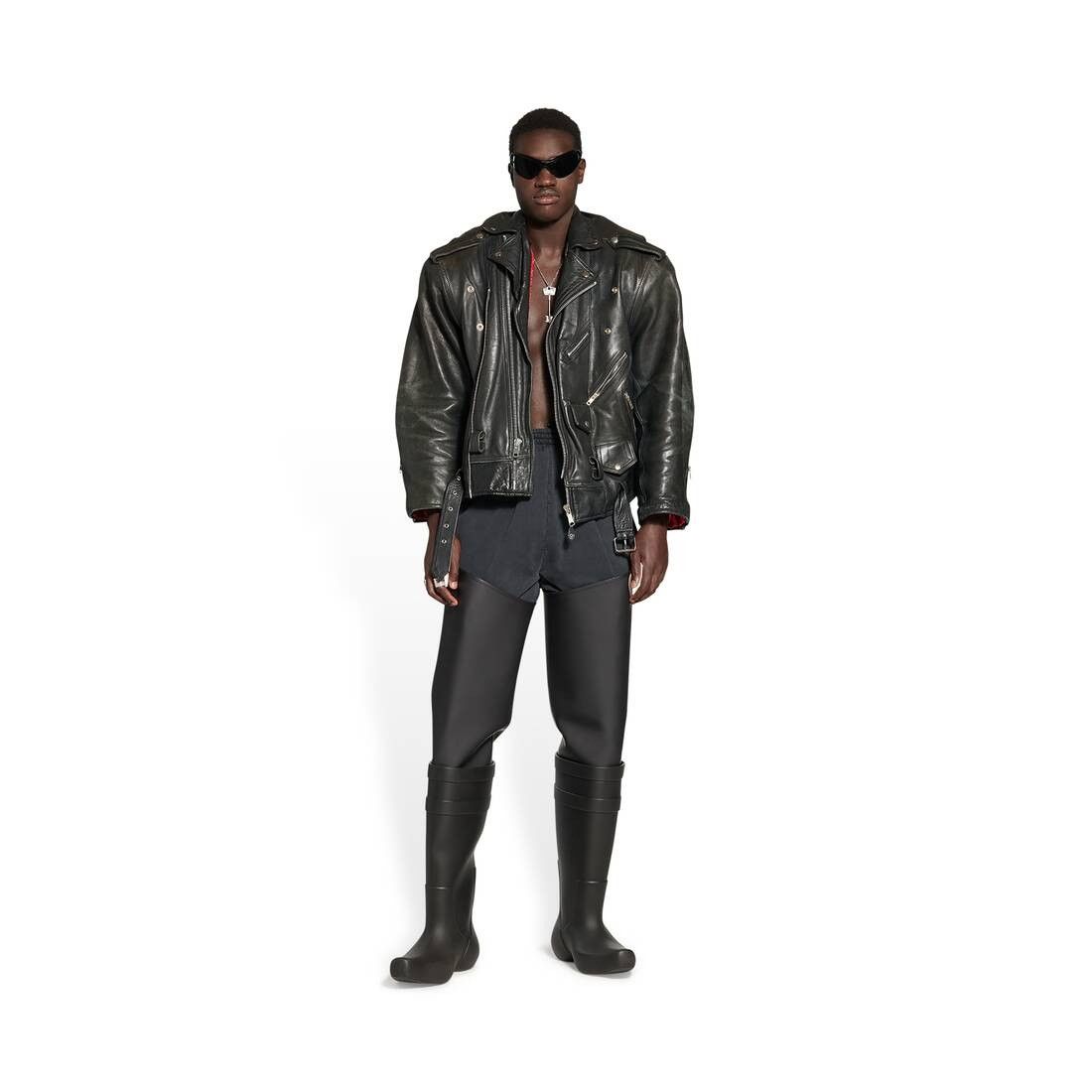 Balenciaga o1la1rc1a0925 Upcycled Biker Jacket in Black Size US M / EU 48-50 / 2 - 2 Thumbnail