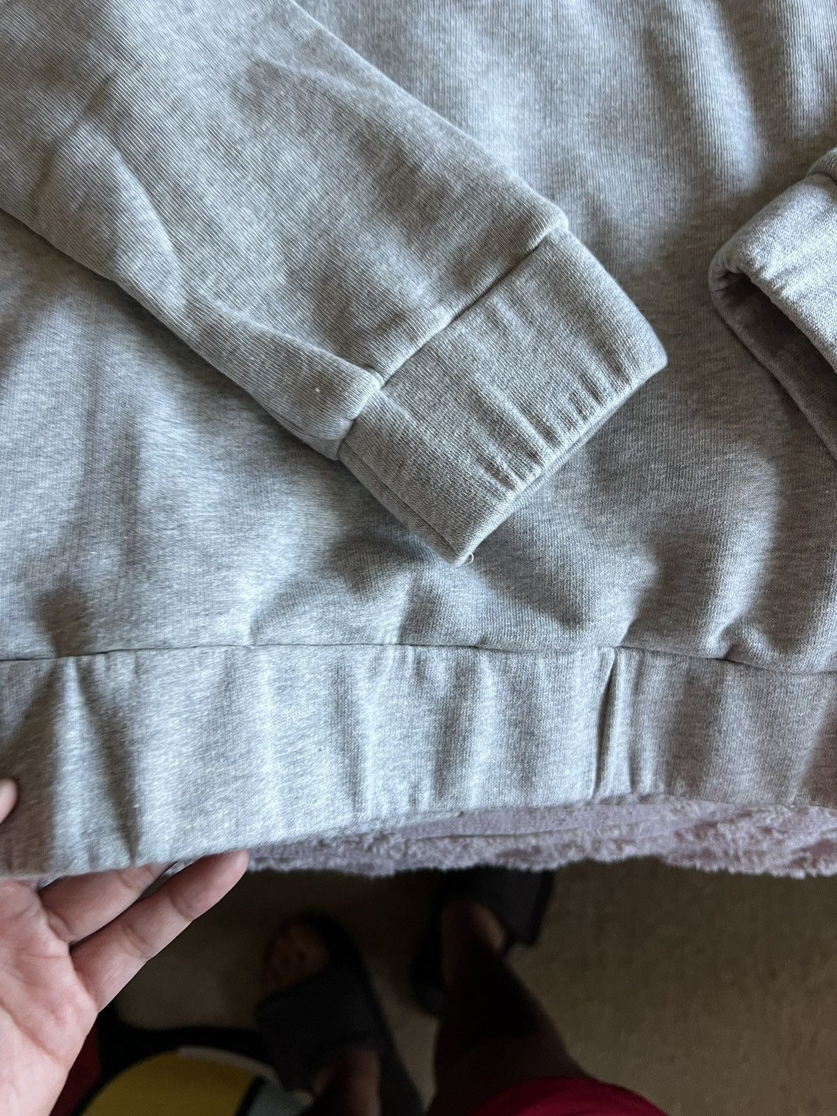 Asos Grey Blank Dropped-Shoulder Cropped Hoodie Size US XS / EU 42 / 0 - 2 Thumbnail