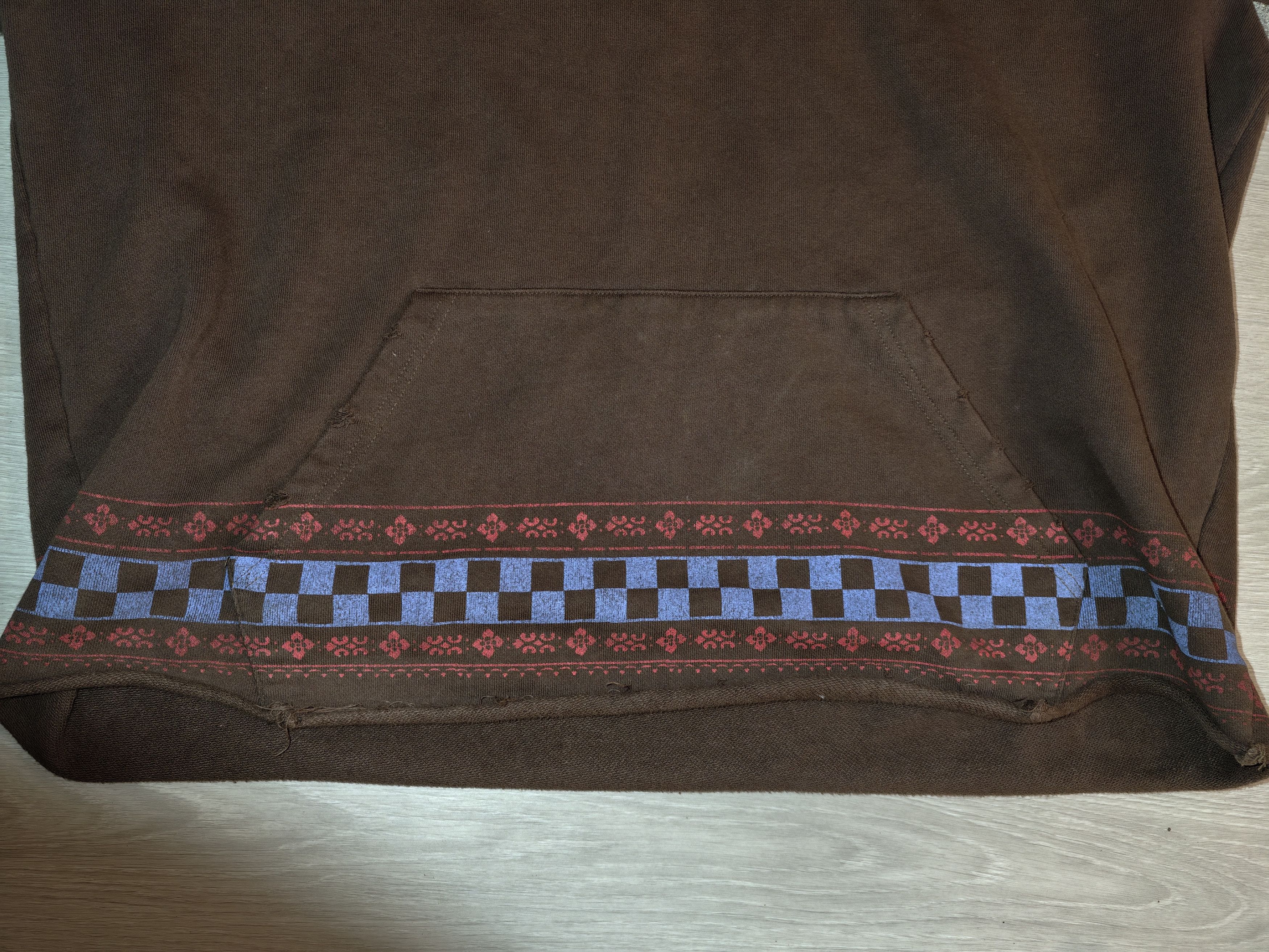Profound Aesthetic Profound Check Sleeve Hoodie In Brown Size US L / EU 52-54 / 3 - 2 Thumbnail