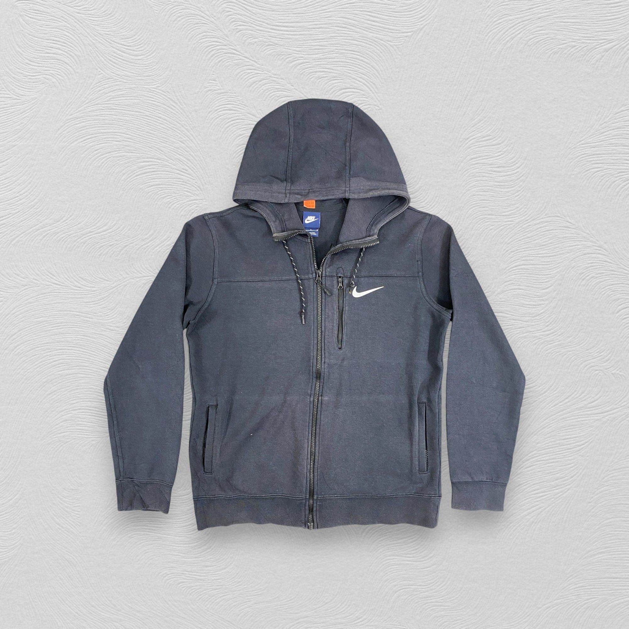 Vintage nike Small Logo Zipper Hoodie Faded SW095