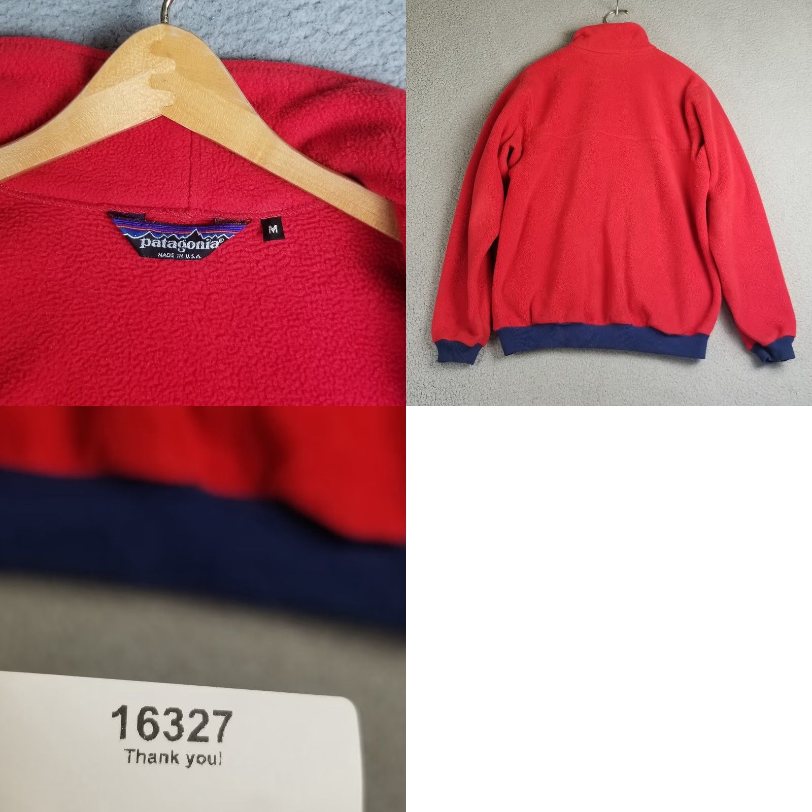 Patagonia Vintage Patagonia Fleece Jacket Red Men's Medium Full Zip USA Made 80s Size US M / EU 48-50 / 2 - 8 Thumbnail