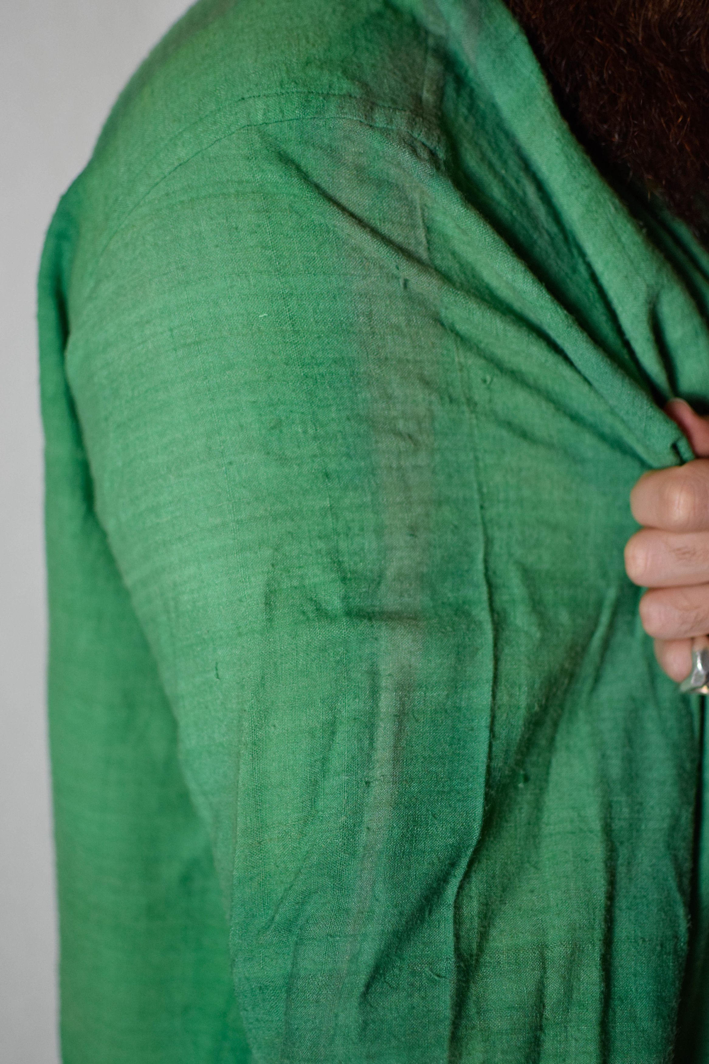 Yohji Yamamoto YYPH AW93 Green Silk Shirt - HP-B02-308 Size US L / EU 52-54 / 3 - 8 Thumbnail