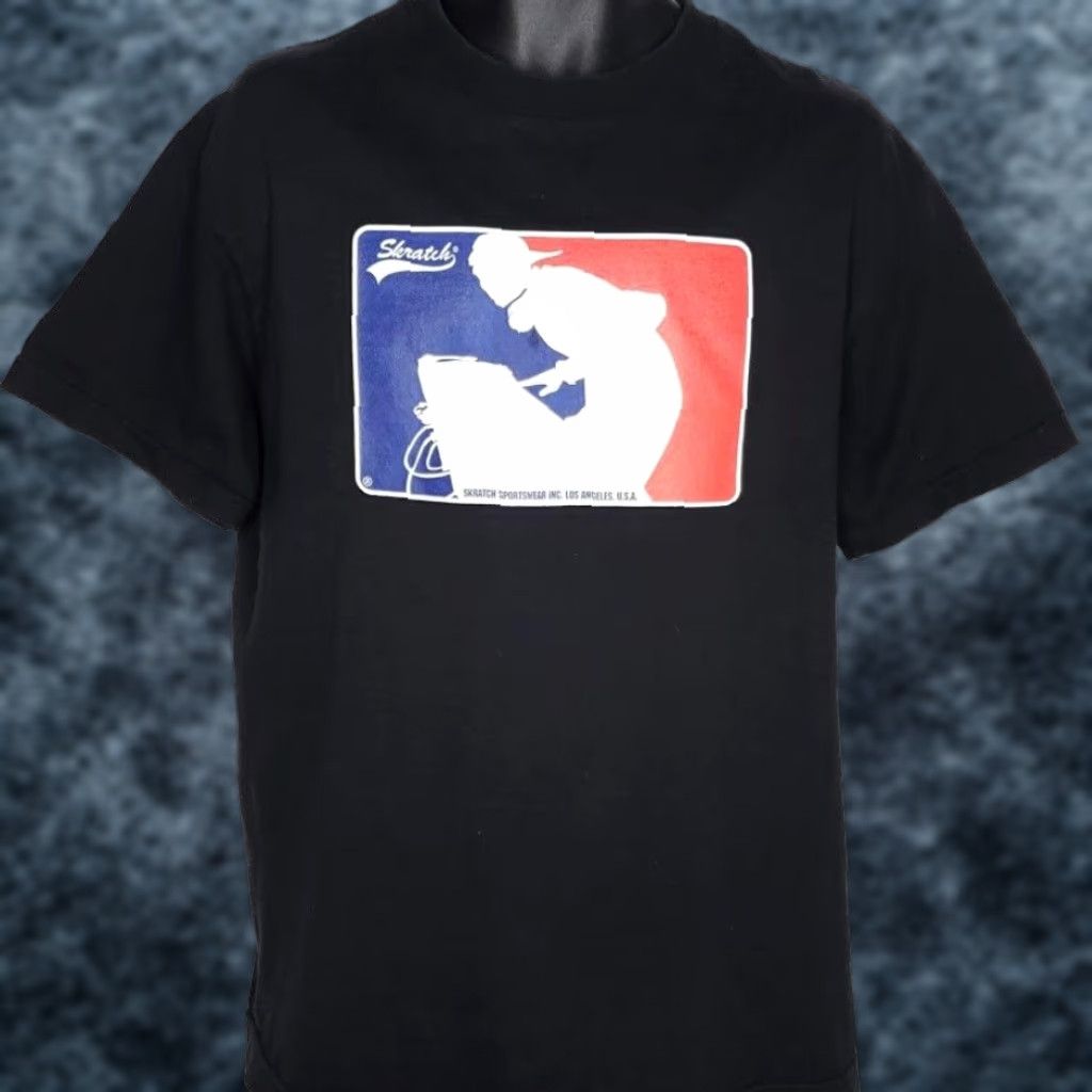 Vintage DJ Turntable Skratch T Shirt Mens Large Black USA Made Turntablism Graphic Tee Size US L / EU 52-54 / 3 - 1 Thumbnail