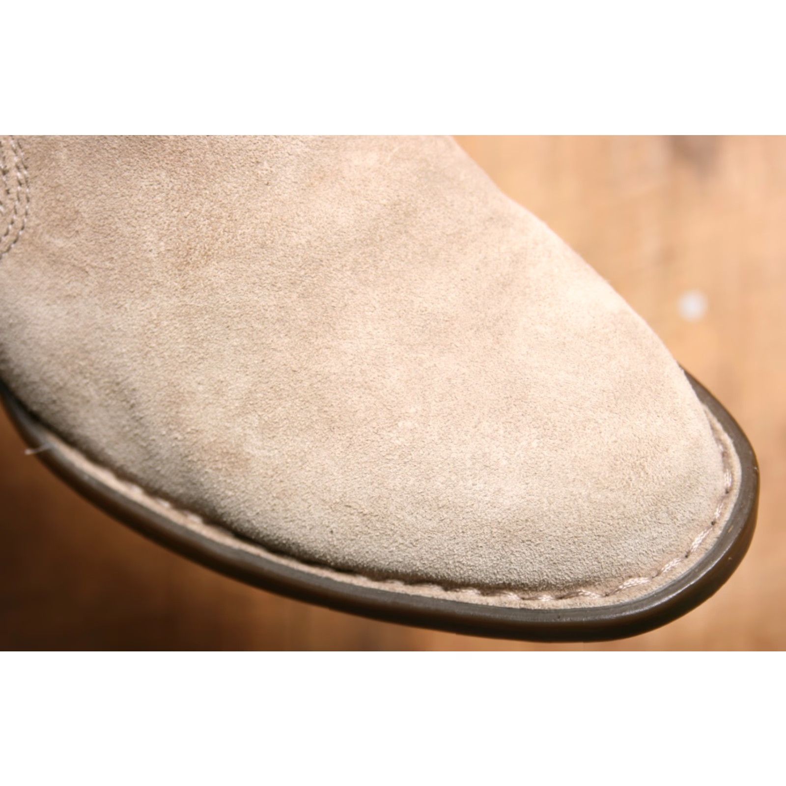 Born Børn Fredrika Taupe Suede 2.75" Wrapped Heel Bootie Sz. 7.5 M Womens Leather Upper Mid Heel Size US 8 / IT 38 - 7 Thumbnail