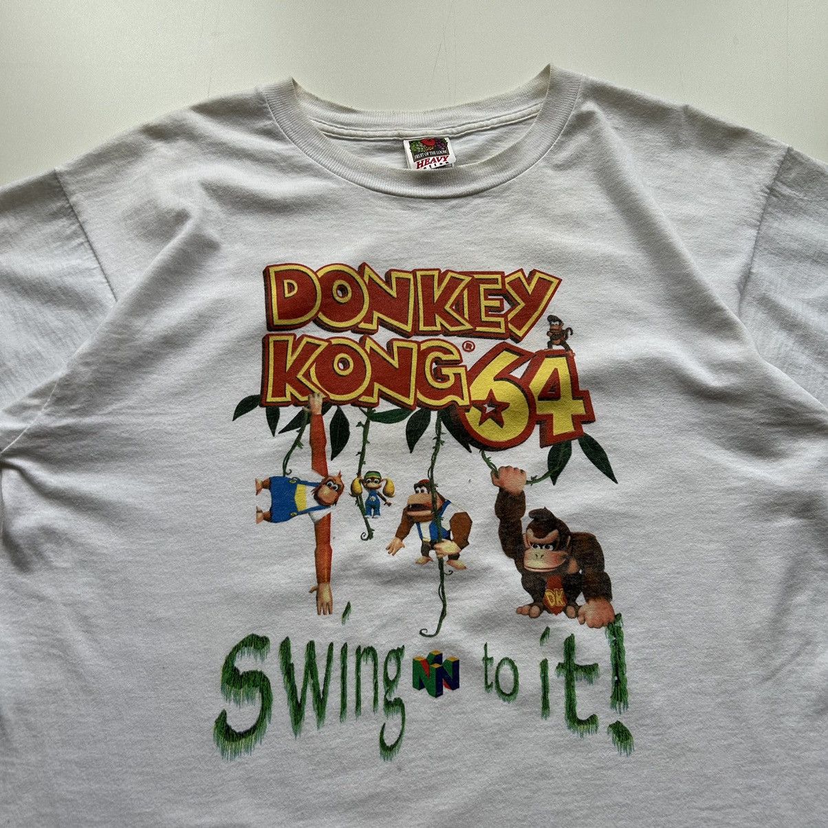Nintendo Vintage 90s Donkey Kong 64 Nintendo Graphic Promo T Shirt Size US L / EU 52-54 / 3 - 2 Thumbnail