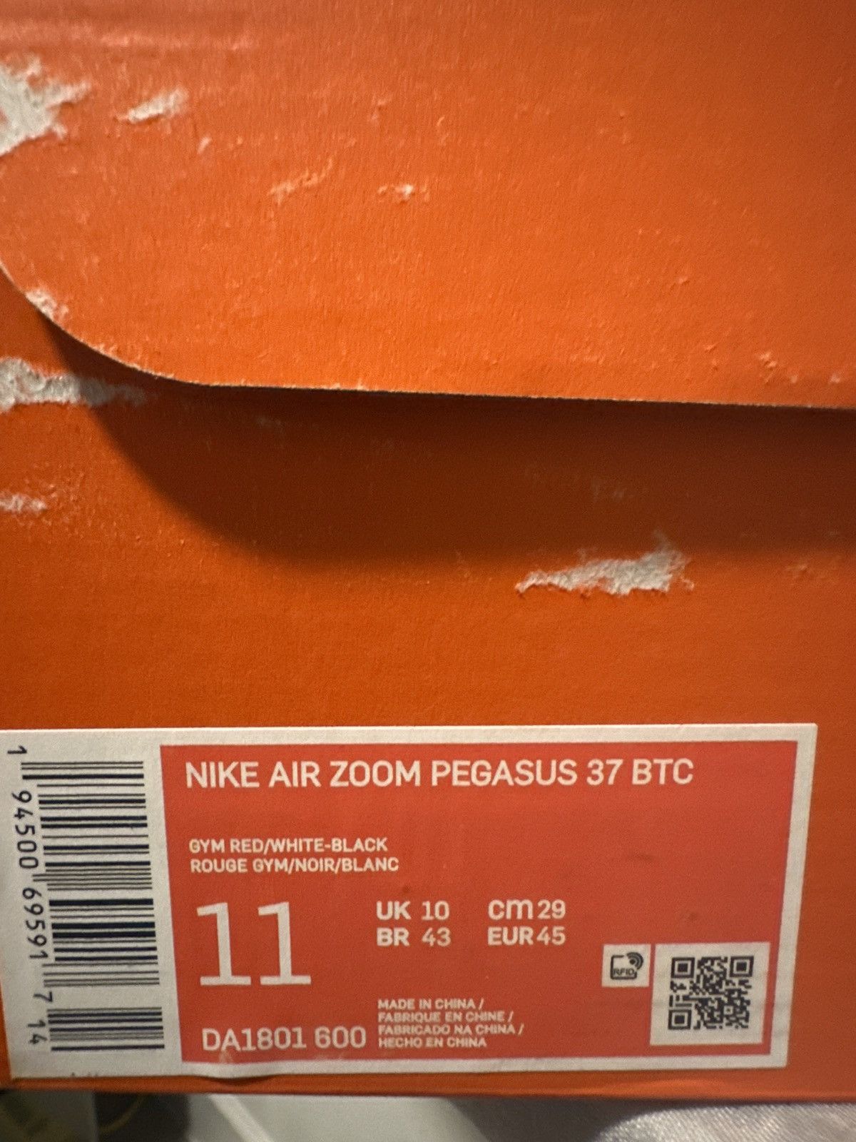 Nike Nike Air Zoom Pegasus 37 BTC Size US 11 / EU 44 - 10 Thumbnail