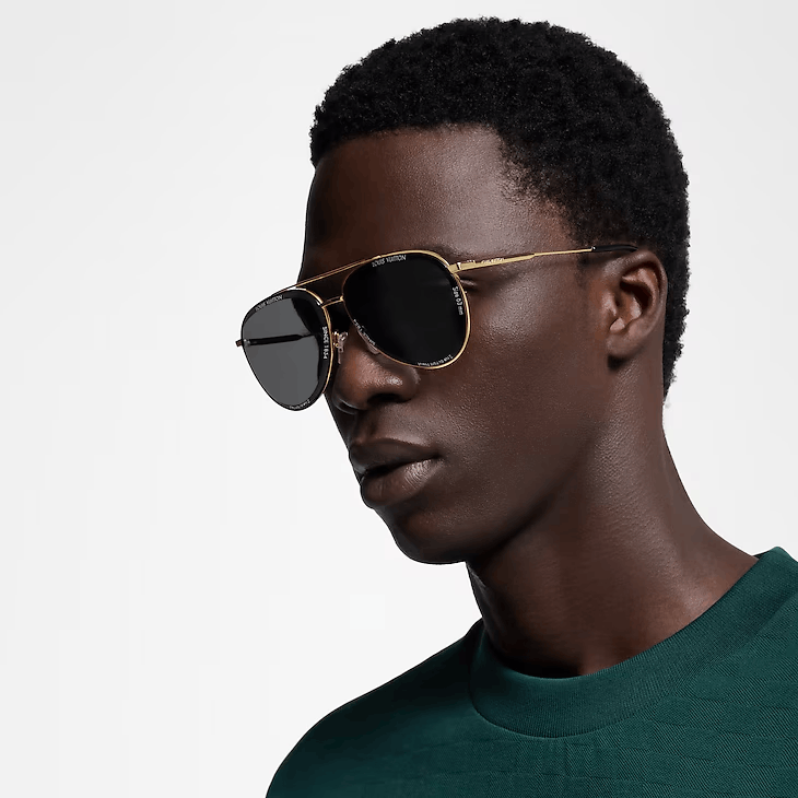 Louis Vuitton LV Super Vision Metal Pilot Sunglasses Size ONE SIZE - 4 Thumbnail