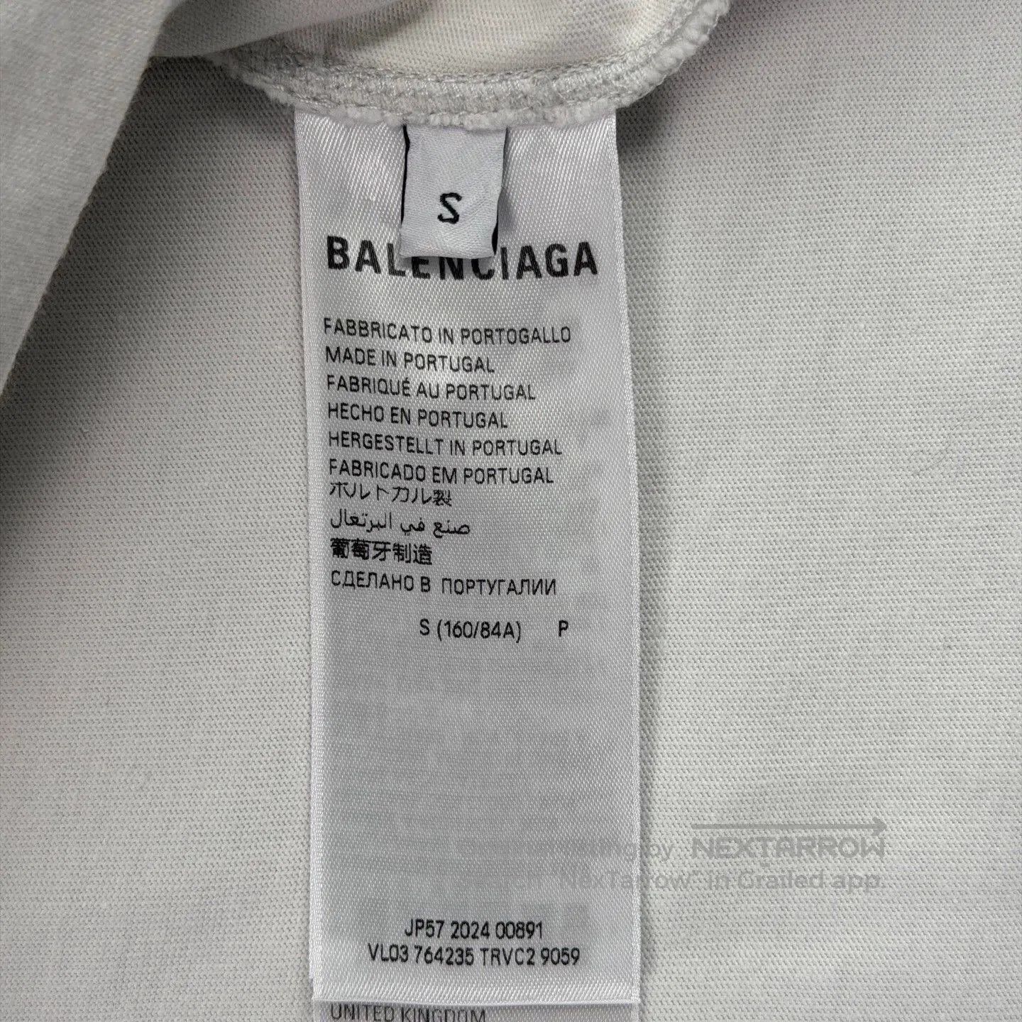 Balenciaga White Short Sleeve Graphic T-Shirt. Size US S / EU 44-46 / 1 - 4 Thumbnail