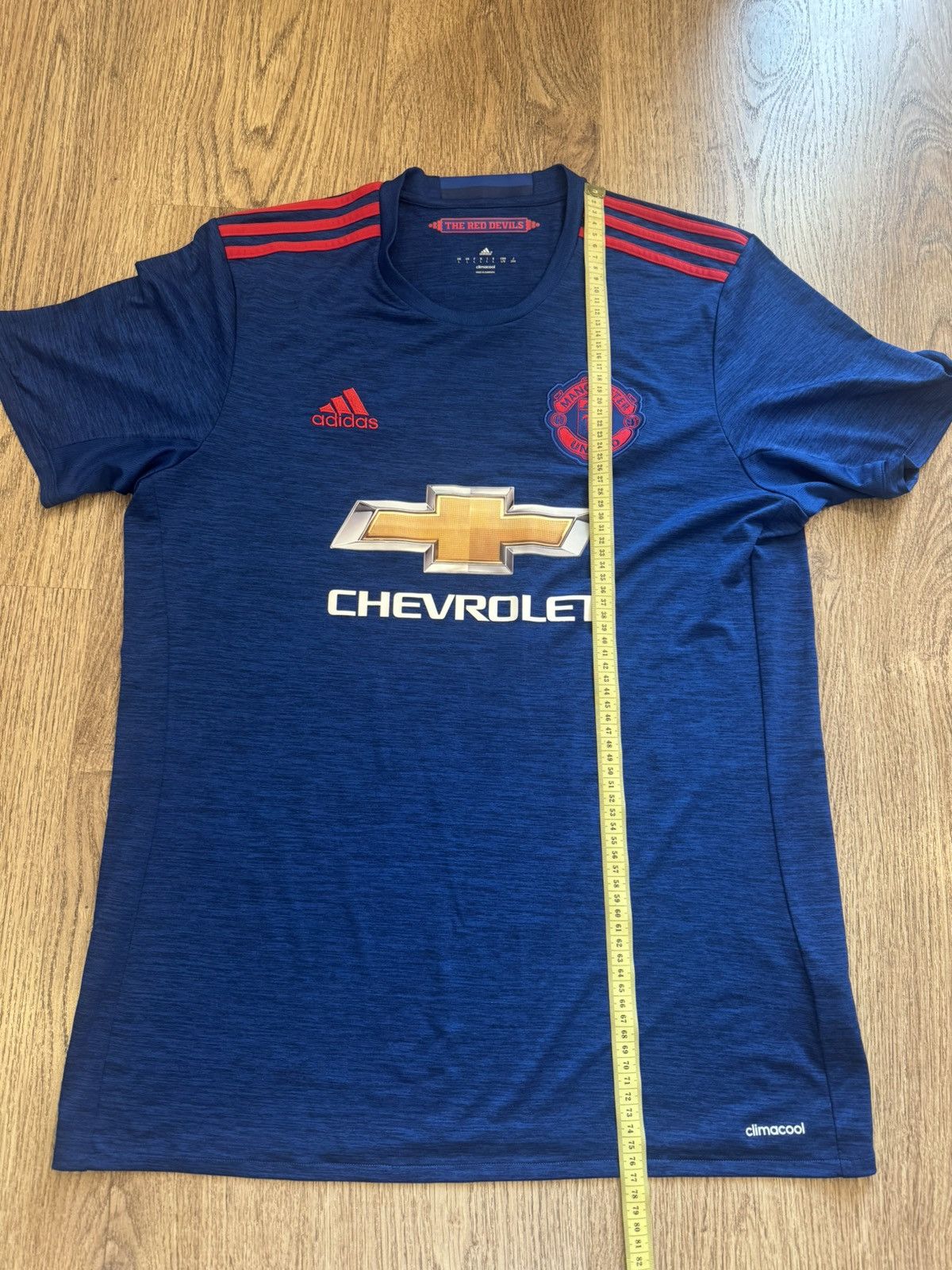 Adidas MANCHESTER UNITED 2016 2017 AWAY SOCCER JERSEY ADIDAS SZ L Size US L / EU 52-54 / 3 - 2 Thumbnail