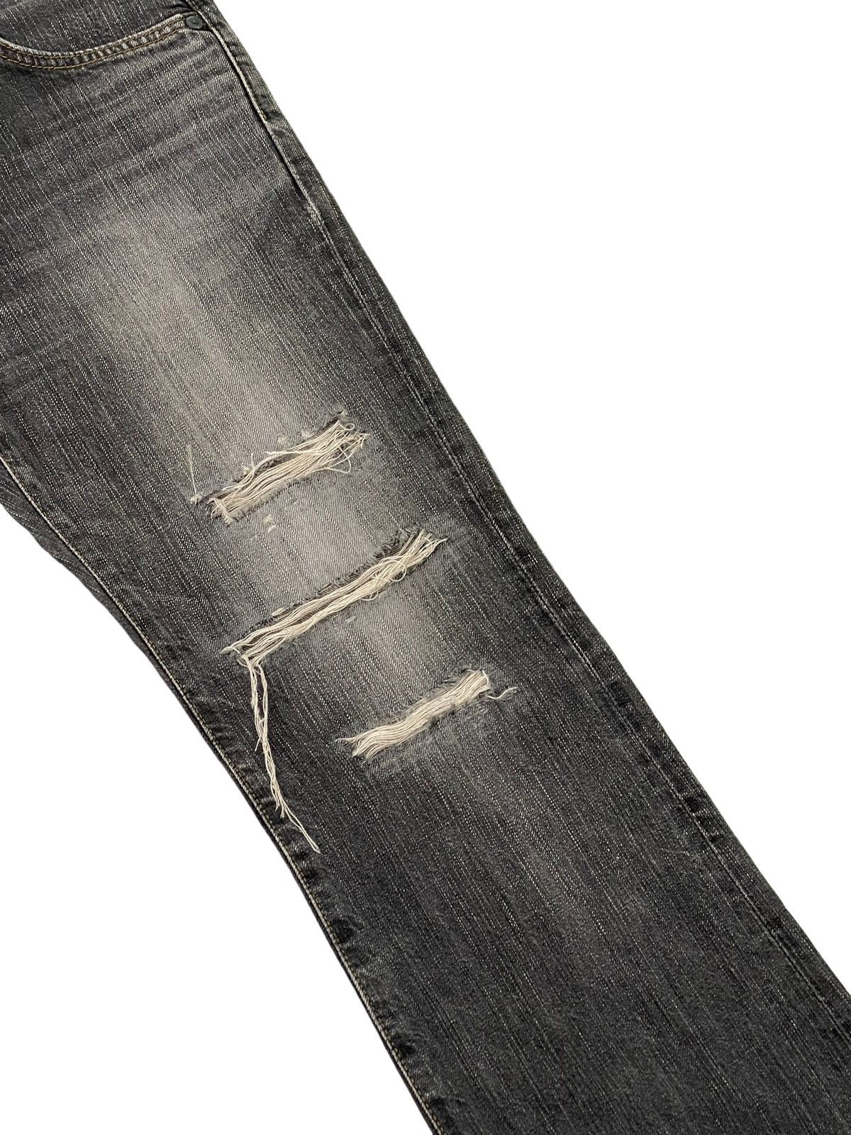 Japanese Brand Flare Jeans Edwin Japan Faded Distress Boot Cut 6🟦2 Size US 31 - 7 Thumbnail