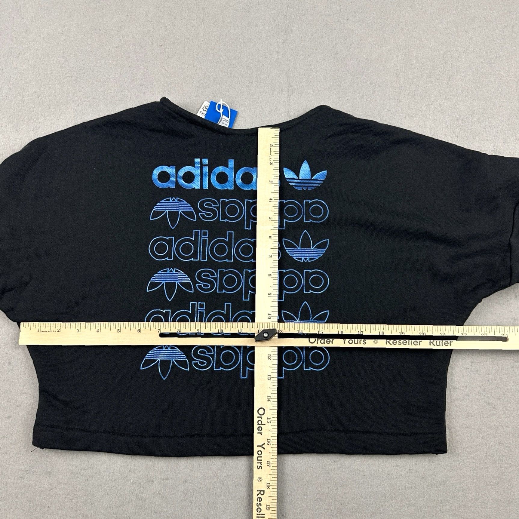 Adidas Adidas Sweatshirt Women Small Black Logo Essential Crewneck Pullover Size S / US 4 / IT 40 - 5 Thumbnail