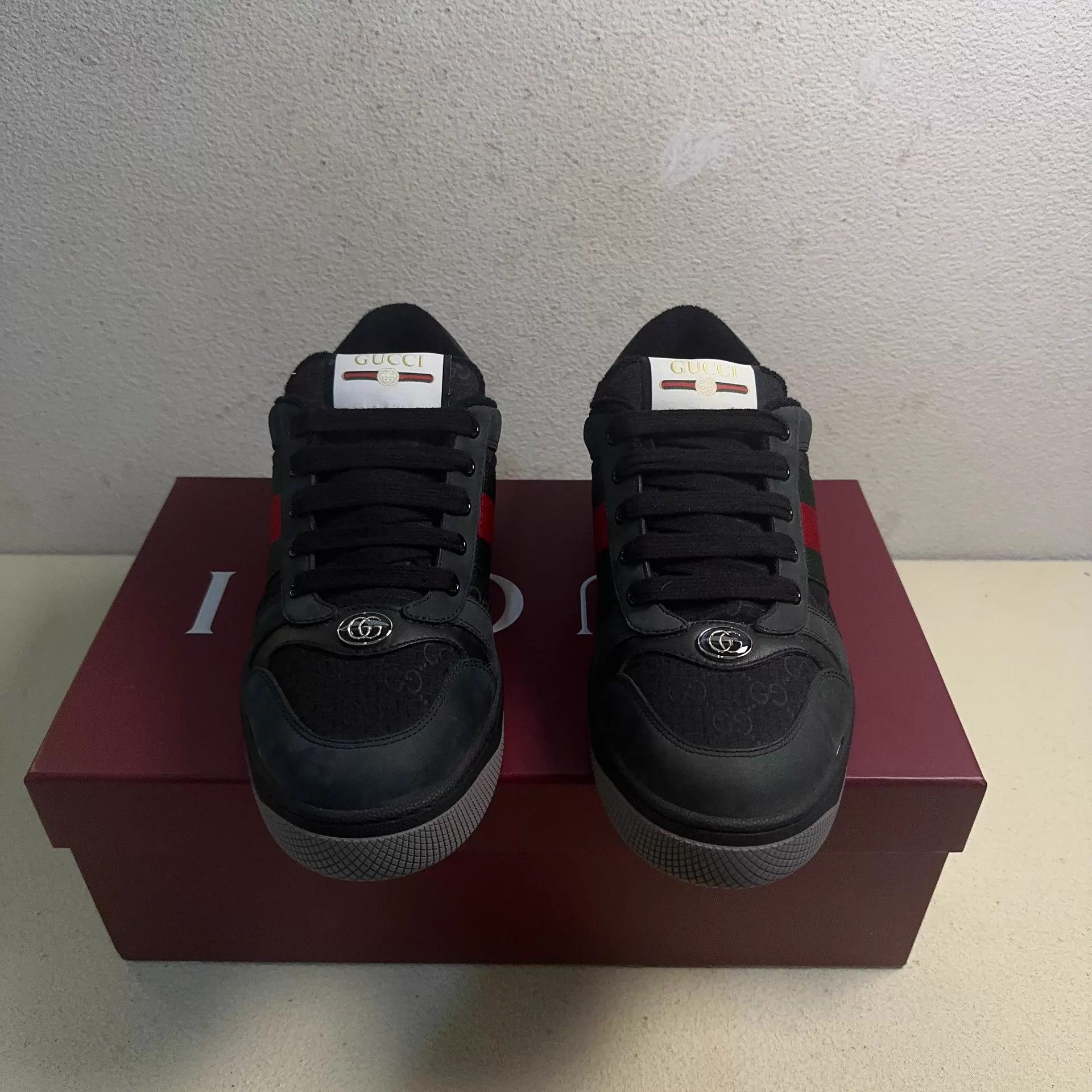 Gucci GUCCI Screener Men's Black Canvas Low Top Sneaker Size US 8 / EU 41 - 2 Thumbnail