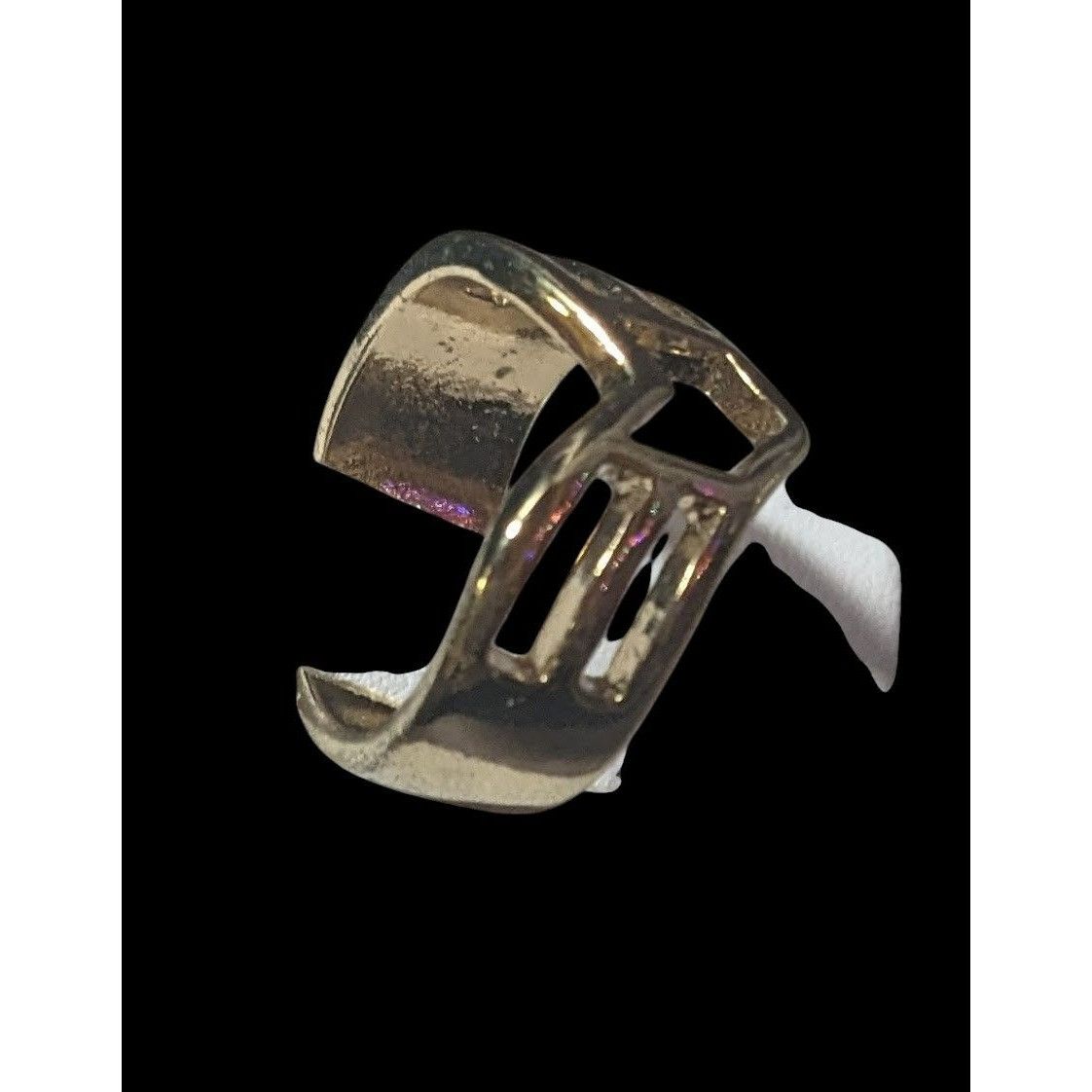 Other Gold Tone Slotted Chevron Fashion Ring Size 5 3/4 Size ONE SIZE - 9 Thumbnail