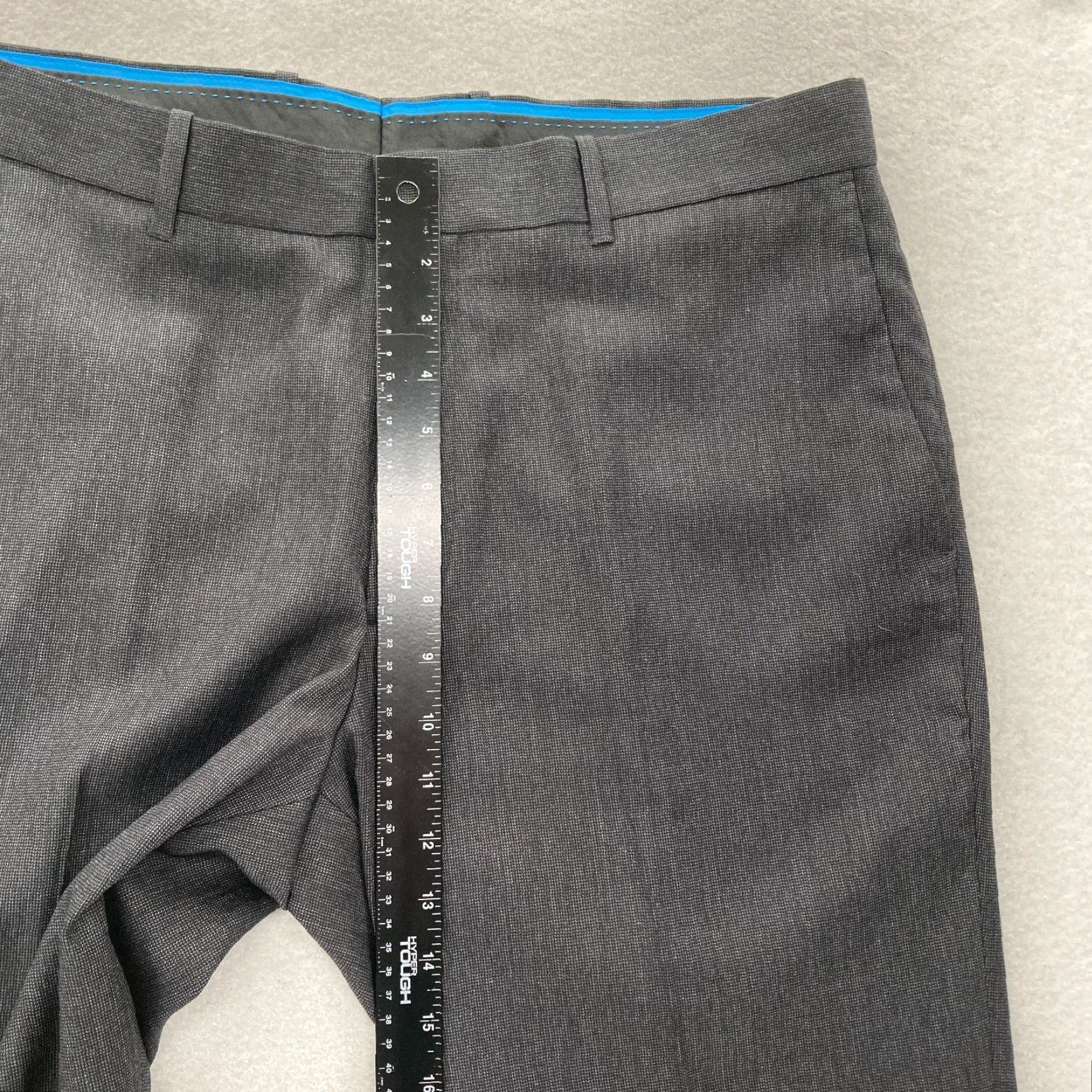 Vintage Axist Dress Pants Mens 36x32 Gray Flat Front Straight Leg Mid Rise Ultra Series Size US 36 / EU 52 - 7 Thumbnail