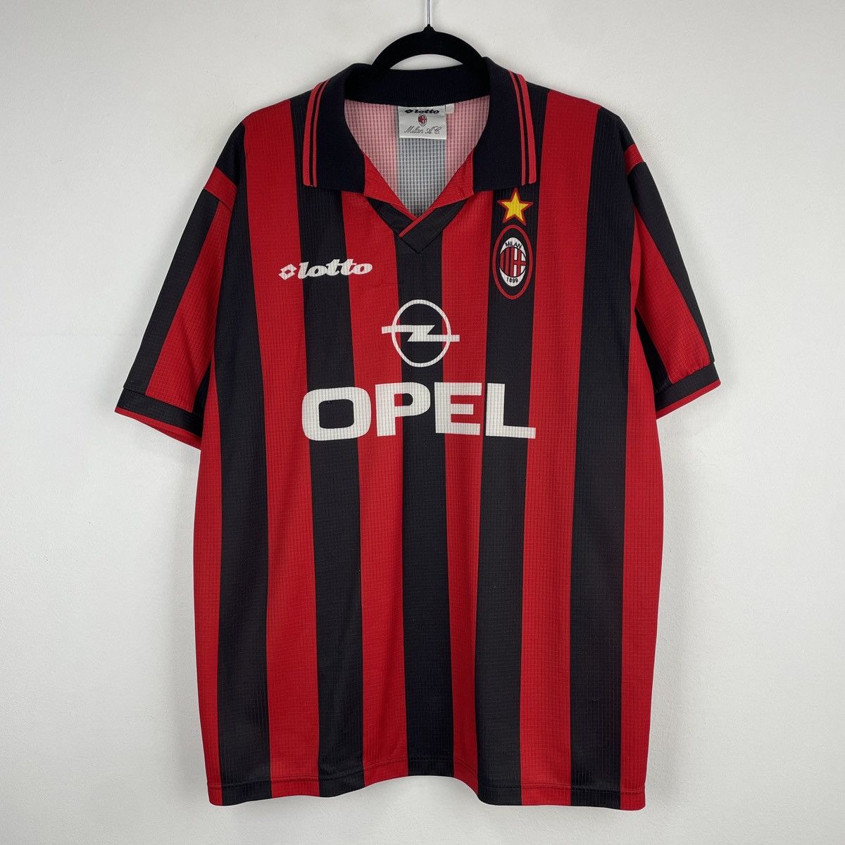 Lotto Sport × Vintage Vintage Rare AC Milan 1995-96 Home Lotto