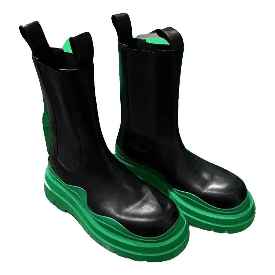 Bottega Veneta Bottega Veneta Black and Green Tire Boots Size US 10 / EU 43 - 2 Thumbnail
