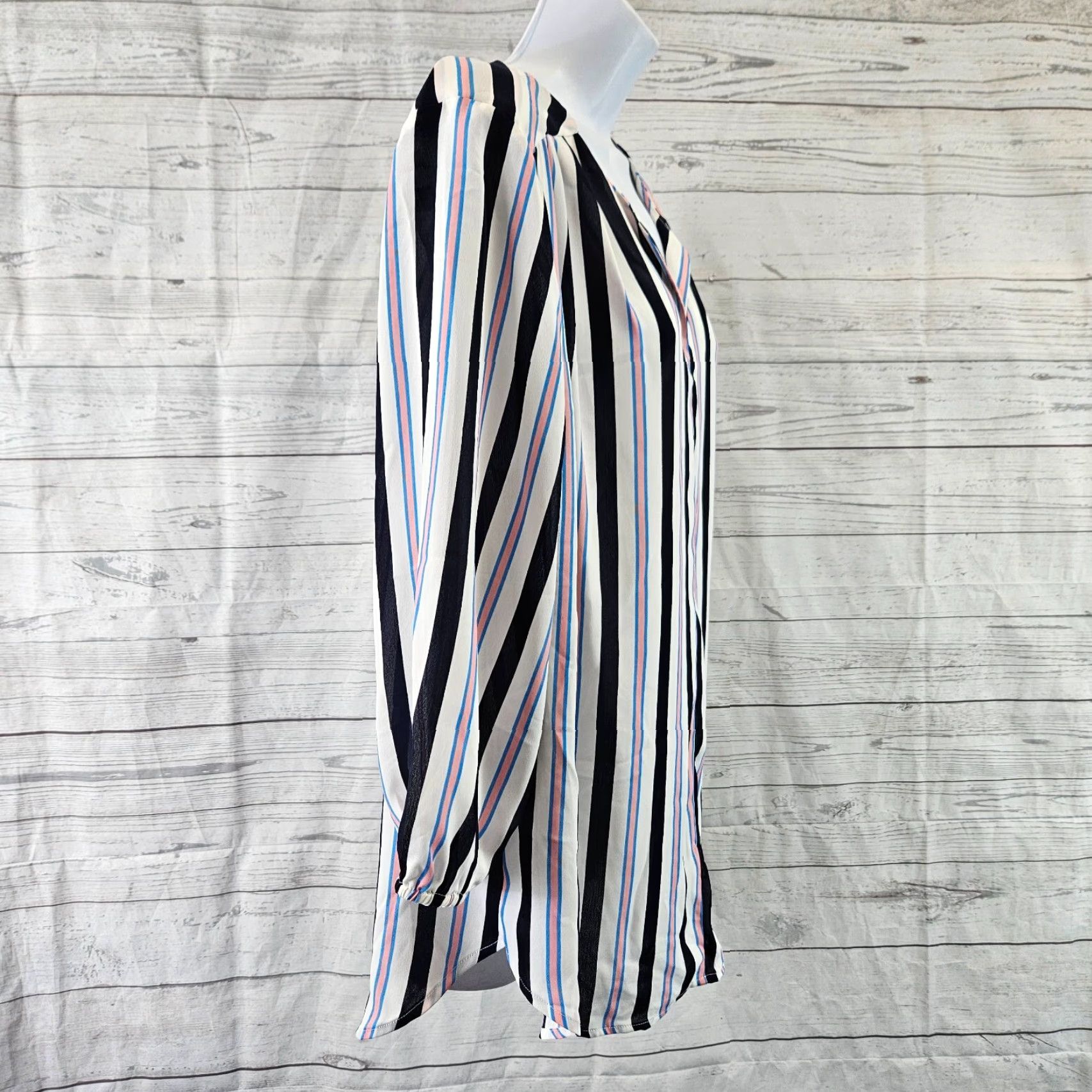 Pinko Pleione Womens Top XL Pink White Stripe 3/4 Sleeve Multicolor Size XL / US 12-14 / IT 48-50 - 3 Thumbnail