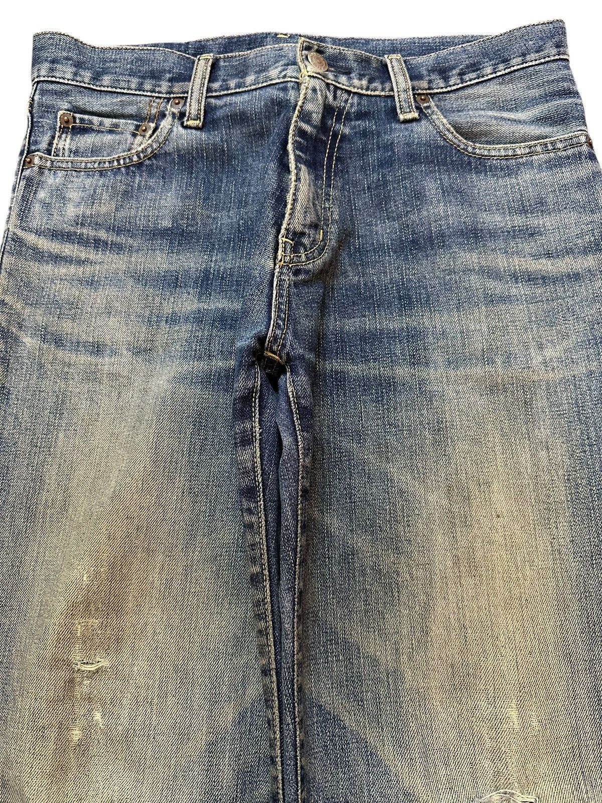Uniqlo Vintage Japanese Uniqlo Mud Faded Wash Distress Style Jeans Size US 31 - 3 Thumbnail