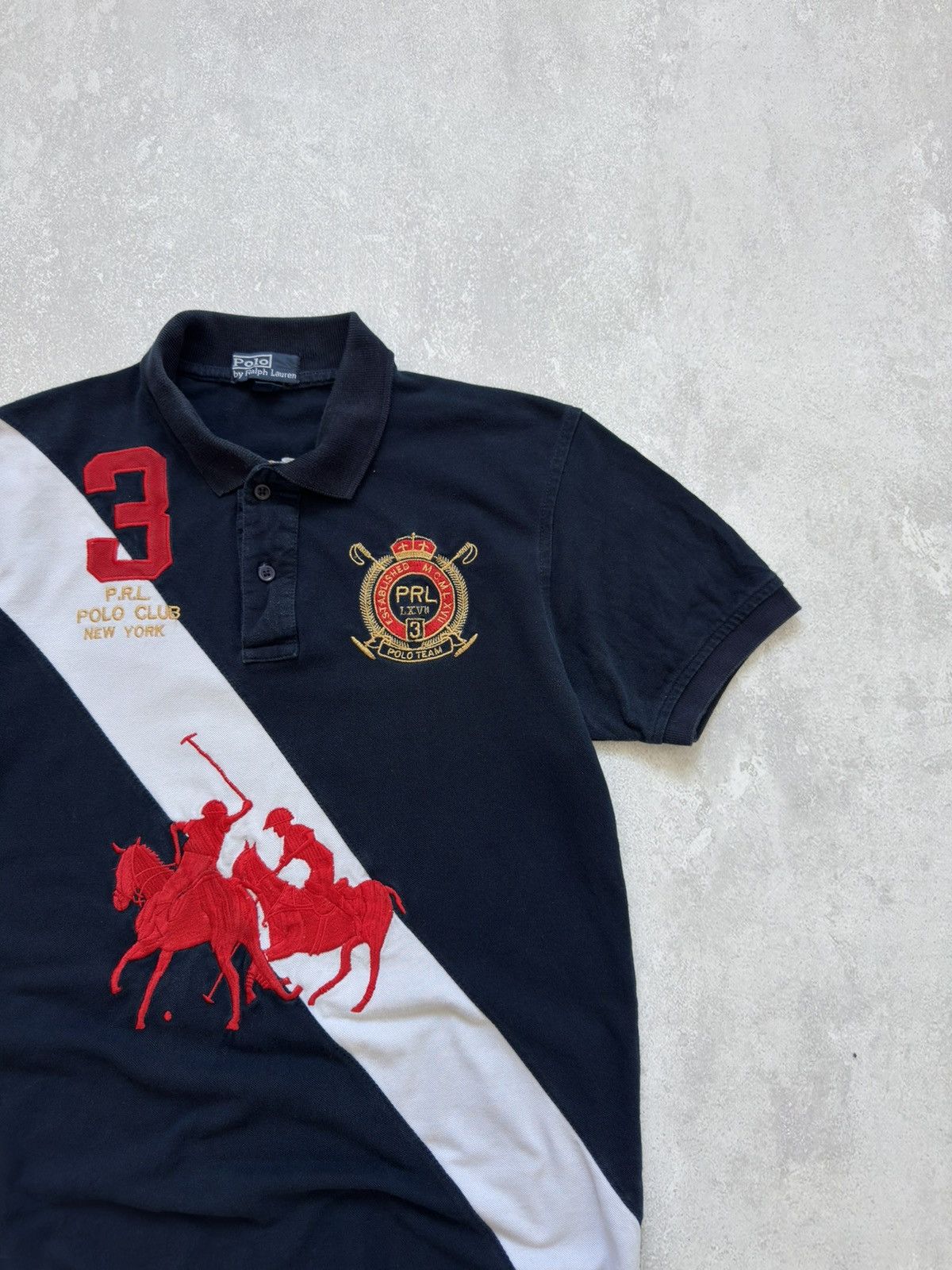 Polo Ralph Lauren Vintage Polo Ralph Lauren New York Big Logo Rugby Polo Shirt Size US L / EU 52-54 / 3 - 3 Thumbnail