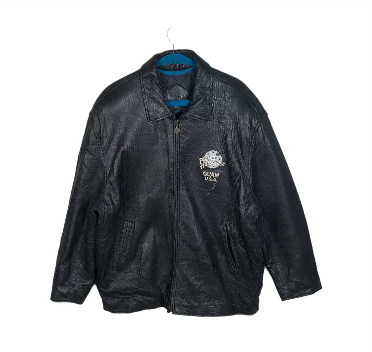 Planet Hollywood Vintage 90s Planet Hollywood Guam USA Leather Jacket Size US XL / EU 56 / 4 - 2 Thumbnail