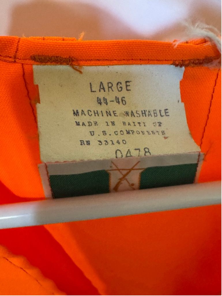The Unbranded Brand Vintage Men’s Orange Hunting Vest-L Size US L / EU 52-54 / 3 - 4 Thumbnail