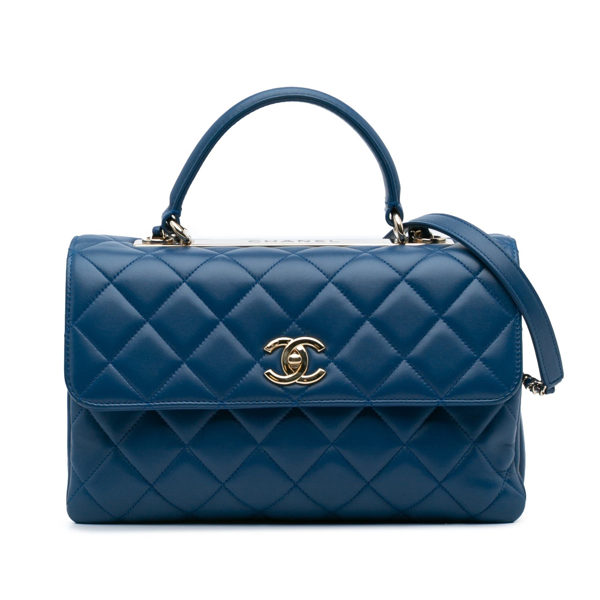 Chanel Chanel Medium Lambskin Trendy CC Flap Blue Size ONE SIZE - 1 Thumbnail