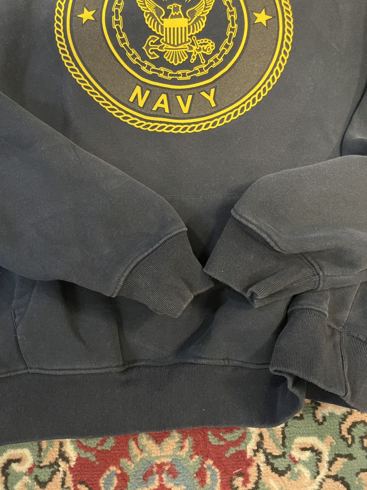 Vintage Vintage Made In USA US Navy Boxy Oversized Archive Hoodie Size US XL / EU 56 / 4 - 3 Thumbnail