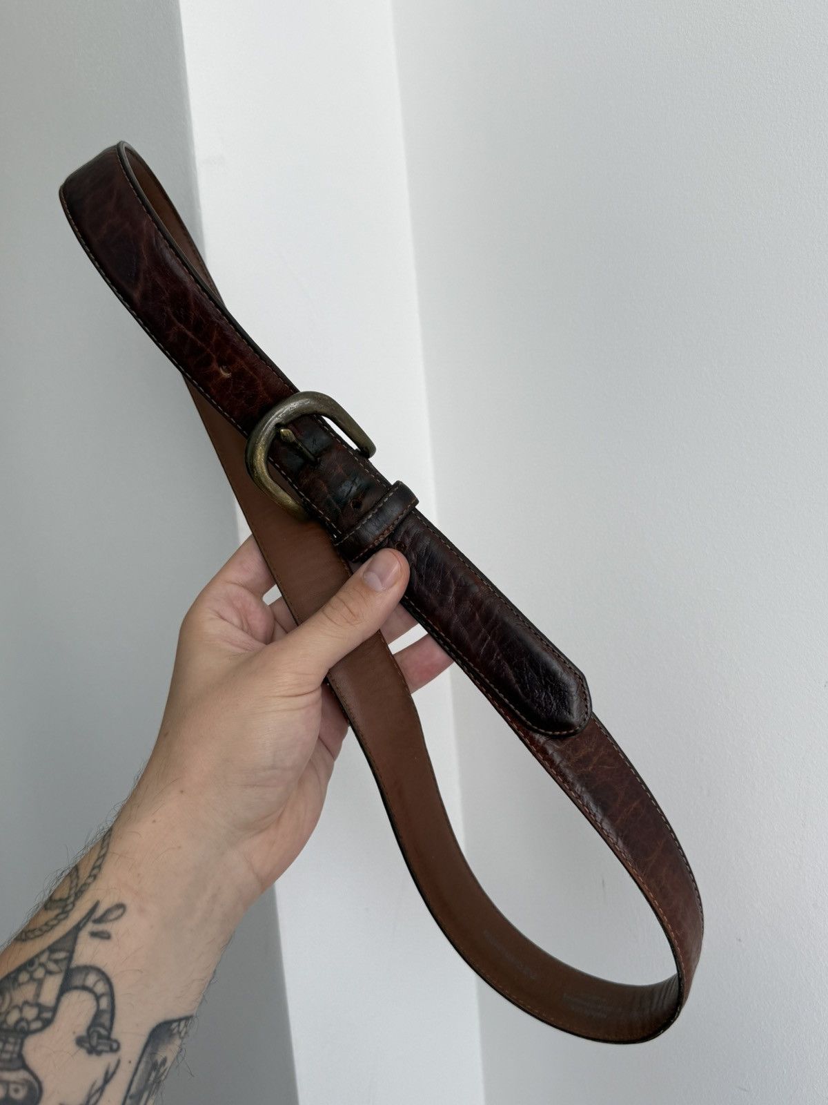 L.L. Bean Vintage L.L.Bean Made in USA Leather Belt Size ONE SIZE - 1 Thumbnail
