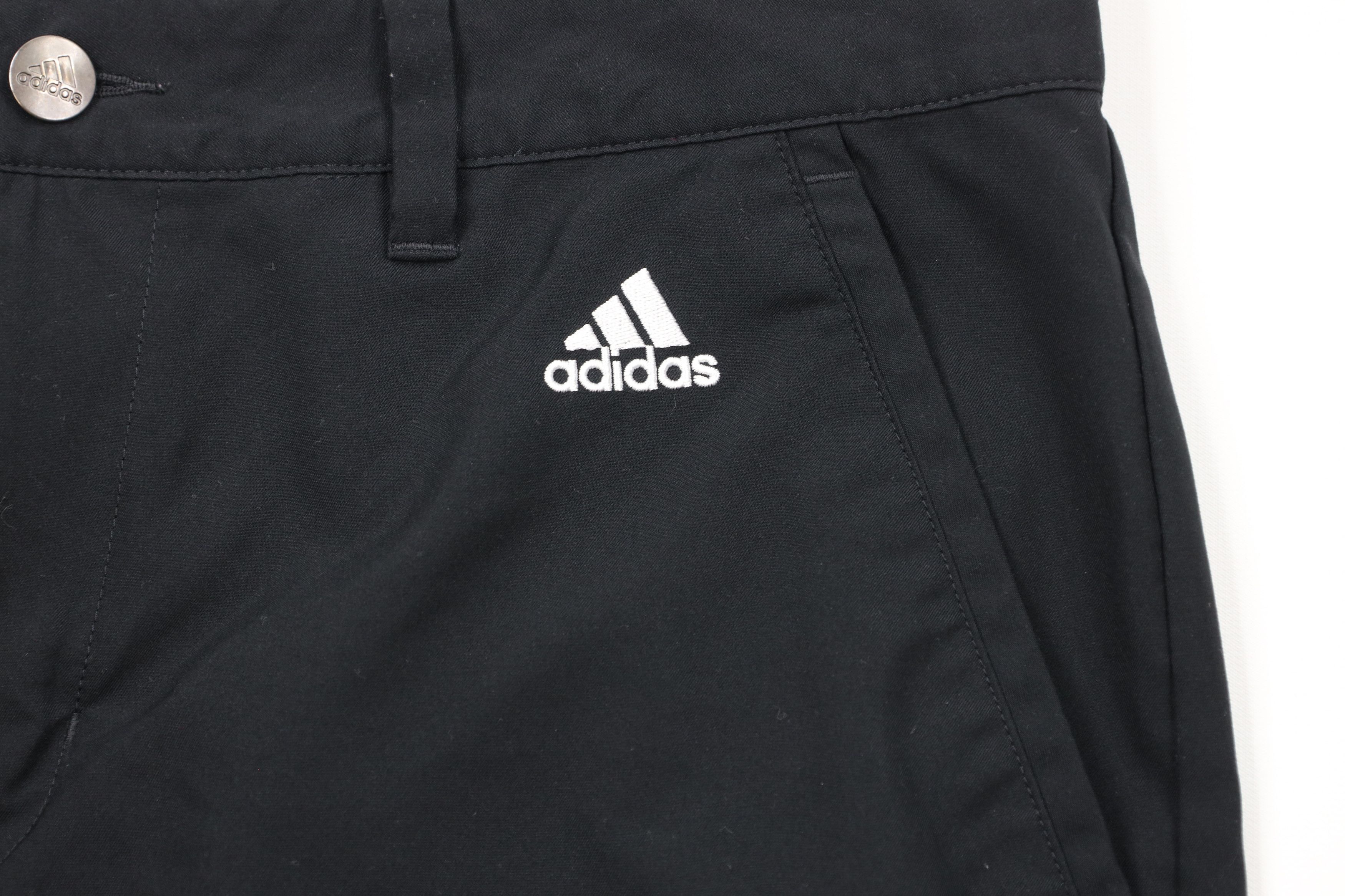 Adidas × Vintage Adidas Golf Flat Front Golfing Chino Shorts Black Polyester Size US 32 / EU 48 - 5 Thumbnail