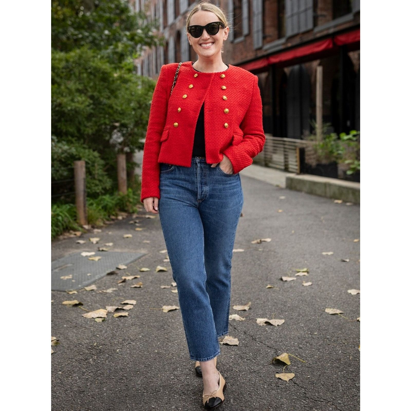 Veronica Beard Veronica Beard Bentley Tweed Tailored Jacket Red 0 Size XS / US 0-2 / IT 36-38 - 4 Thumbnail