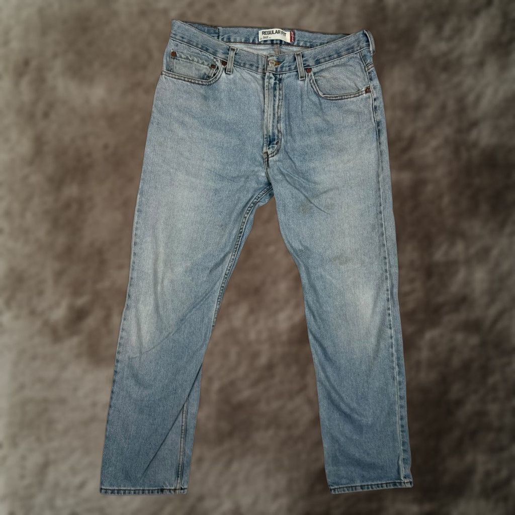 Levi's VINTAGE Levi's 505 Jeans Denim Blue 32x30 Straight Regular Distressed 90s Grunge USA Mens Size US 32 / EU 48 - 1 Thumbnail