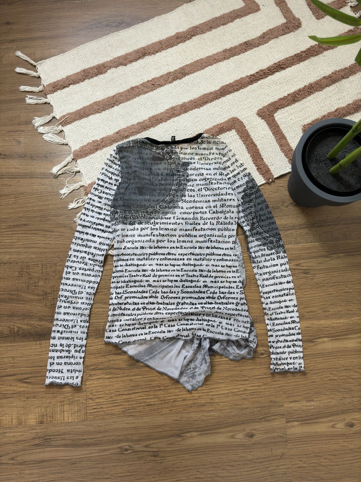Cop Copine COP COPINE 2000s STYLE AVANT GARDE MESH PRINTED LONG SLEEVE Size L / US 10 / IT 46 - 6 Thumbnail