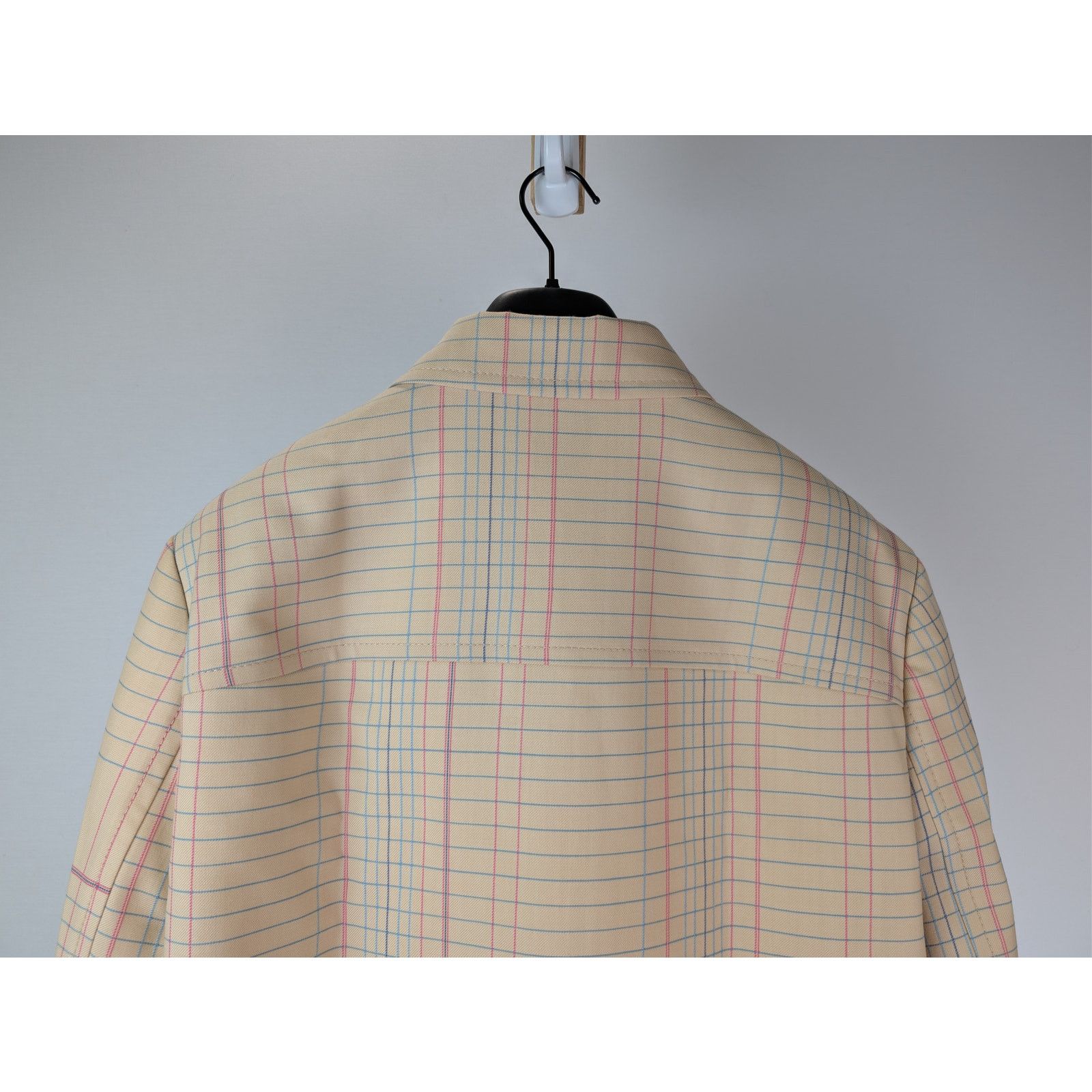 Bottega Veneta o1rshd1 Notebook Wool Twill Jacket in Beige / Pink / Blue 52 Size US L / EU 52-54 / 3 - 12 Thumbnail