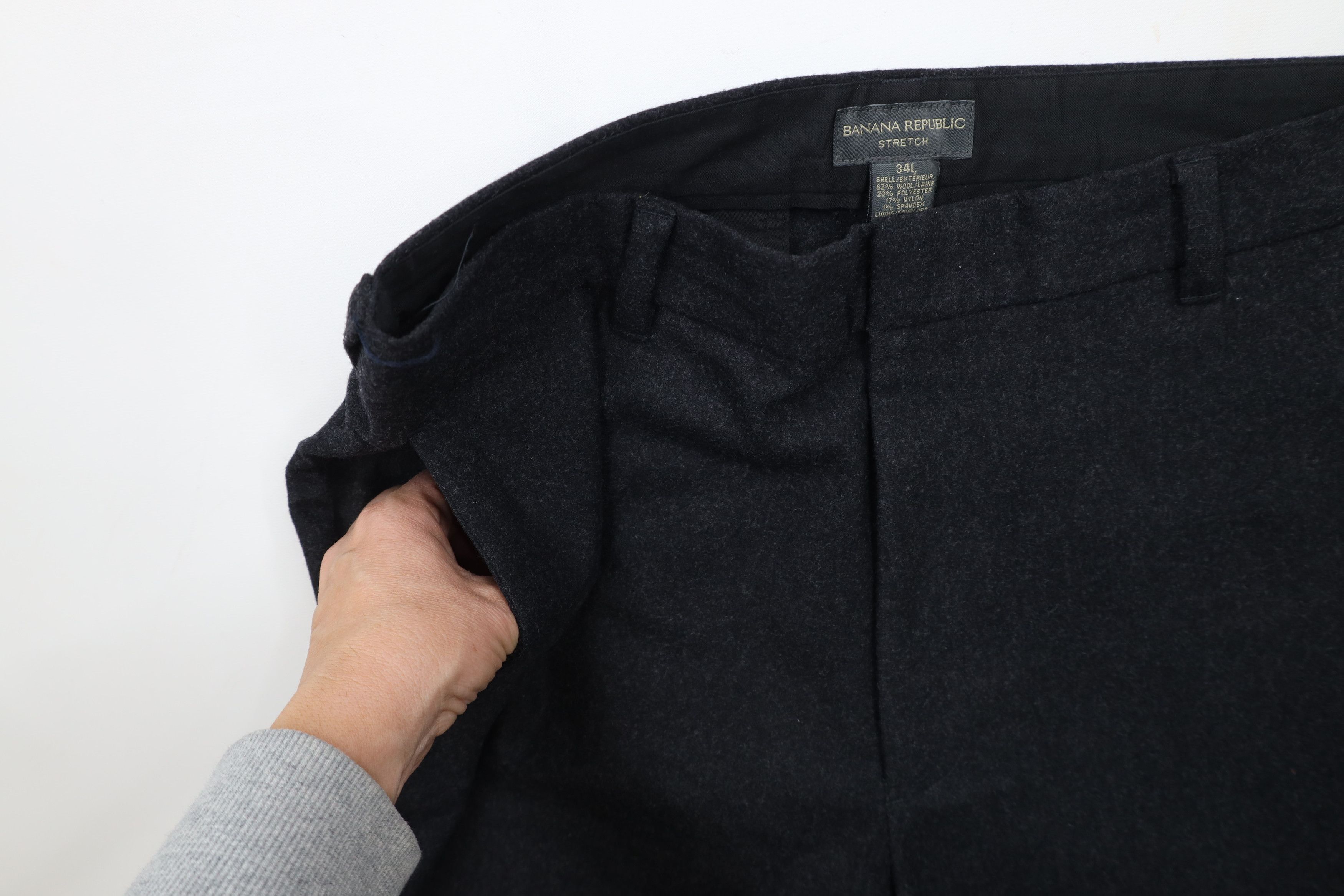 Banana Republic × Vintage Vintage Y2K 2000 Banana Republic Wide Leg Chino Pants Gray Size US 34 / EU 50 - 7 Thumbnail