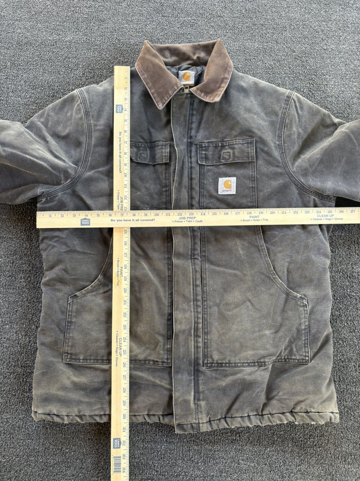 Carhartt Vintage grey thrashed Carhartt Detroit Style Jacket Size US XL / EU 56 / 4 - 7 Thumbnail