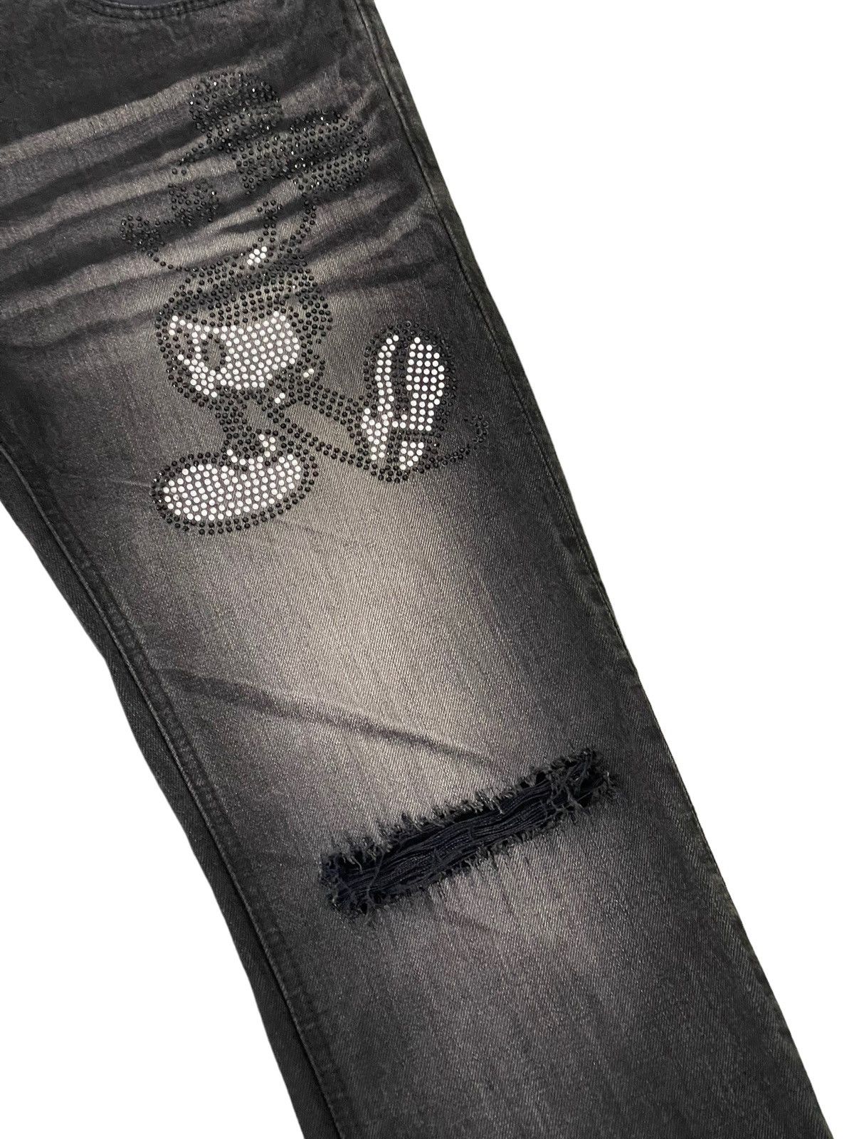 Japanese Brand Flare Jeans Semantic Design x Disney Distress Low Rise 6🟦5 Size US 31 - 7 Thumbnail
