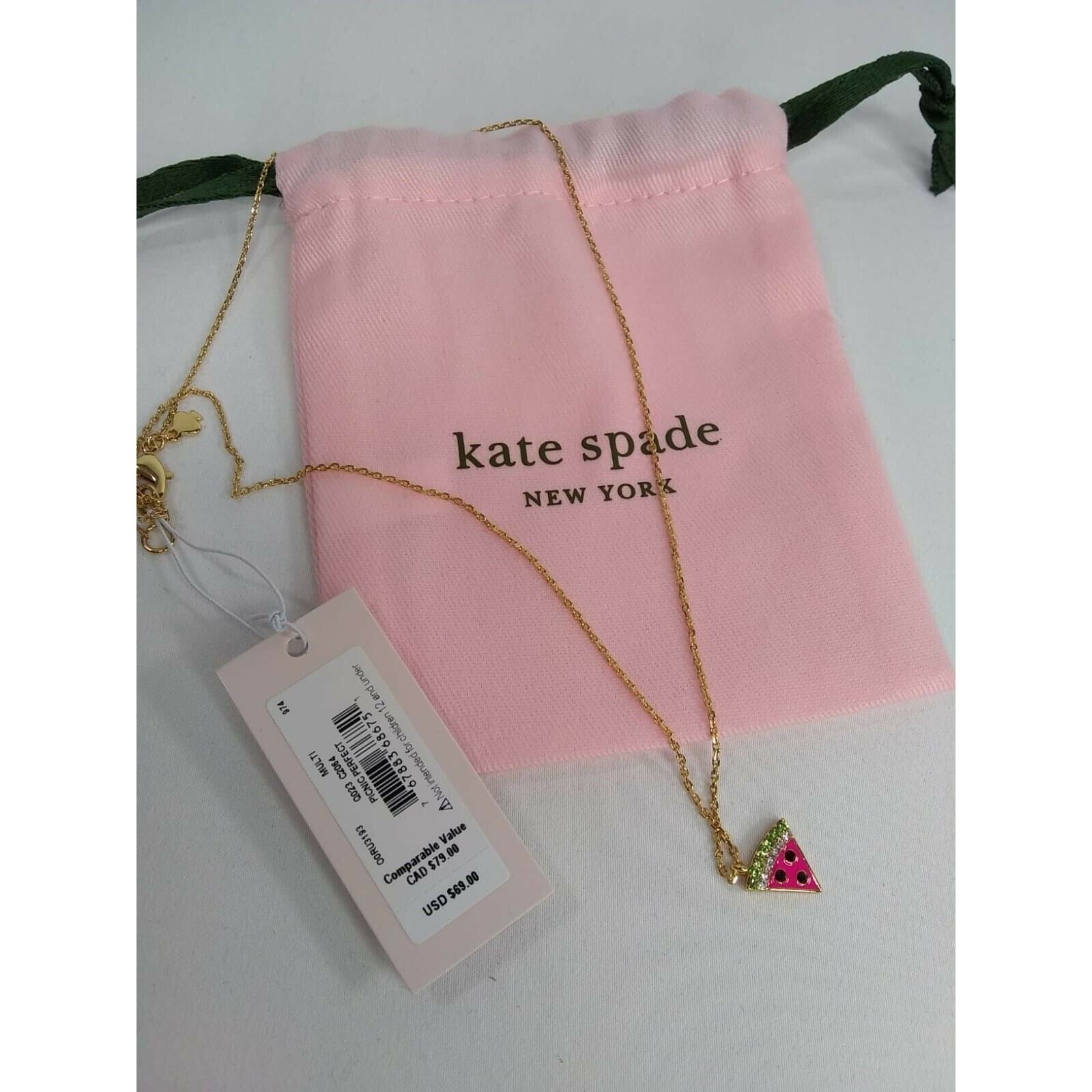 Kate Spade Kate Spade Watermelon 🍉 Set Mini Pendant Necklace Earrings Size ONE SIZE - 2 Thumbnail