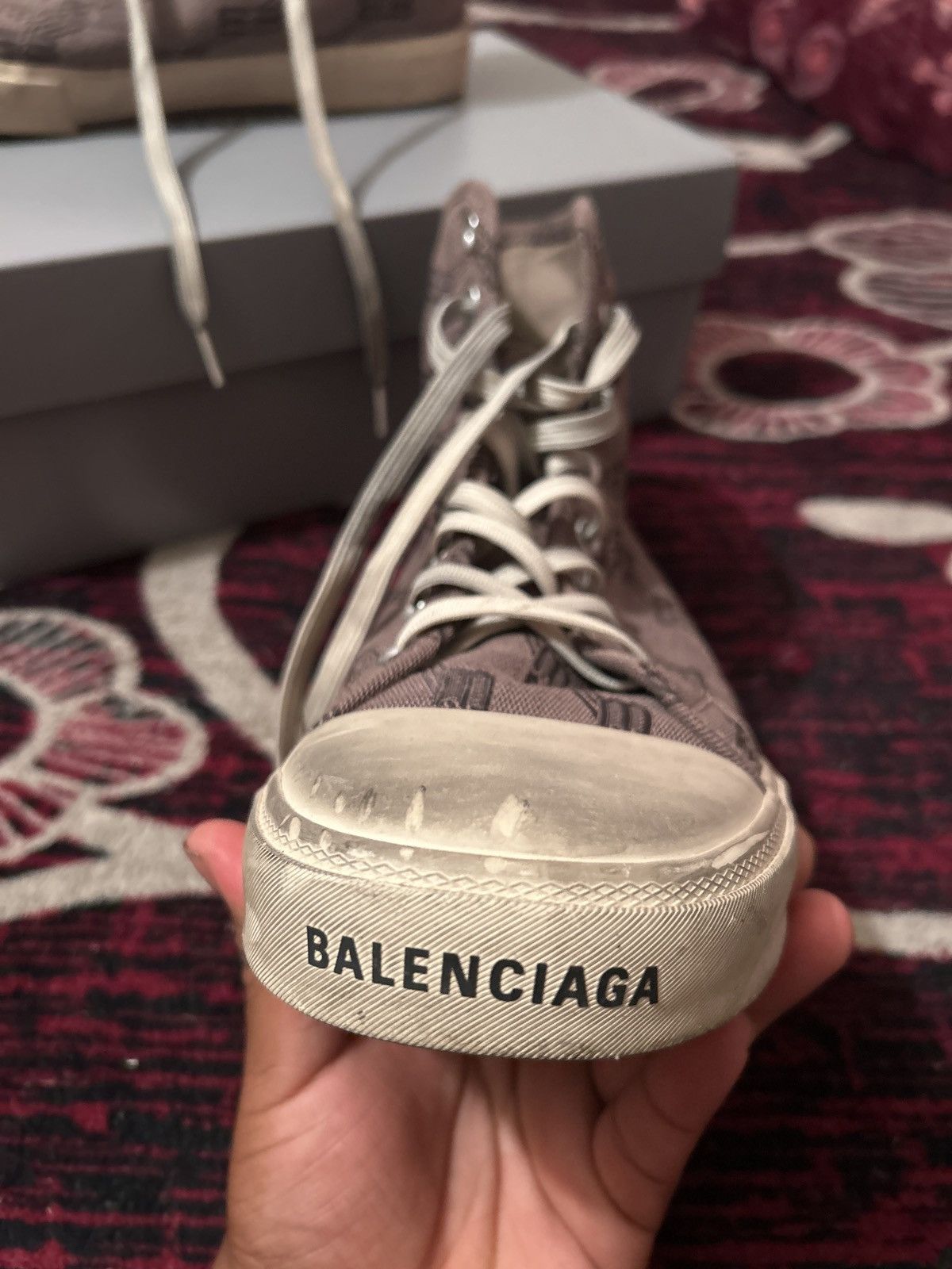 Balenciaga Balenciaga Paris Hightop Sneaker BB Monogram Size US 11 / EU 44 - 3 Thumbnail